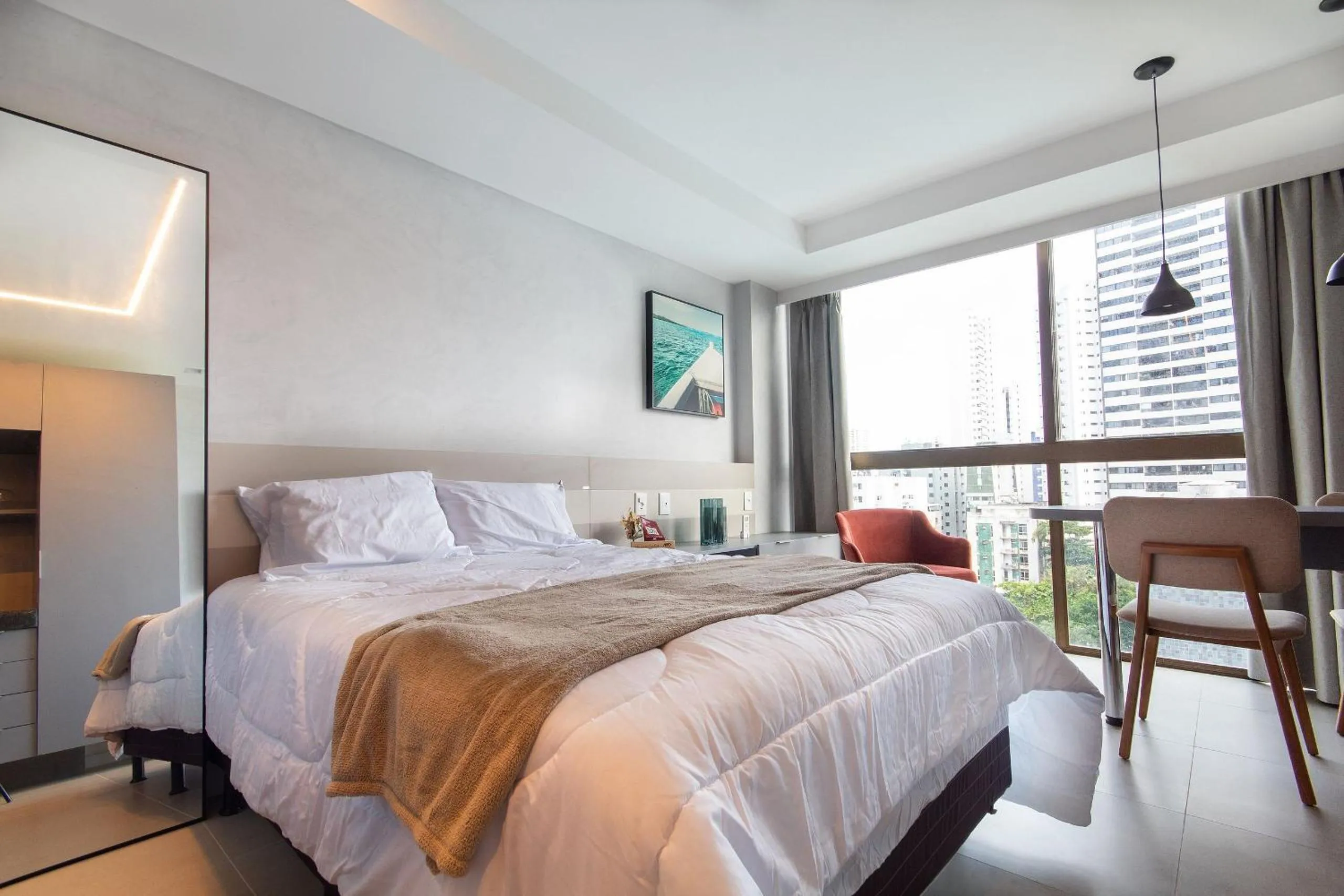 Bedroom, Bed in Rooftop #806 - Apto em Boa Viagem por Carpediem