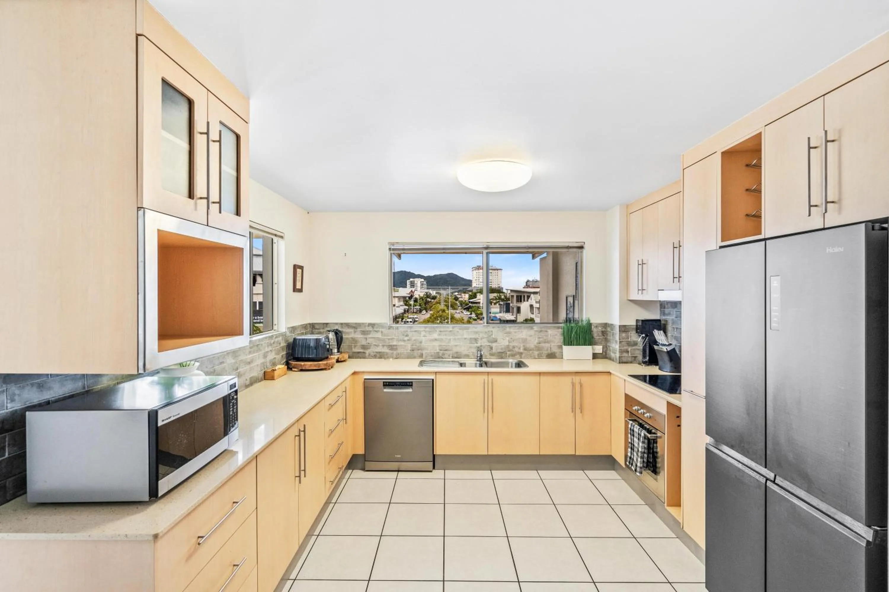kitchen in Cairns City Apartments