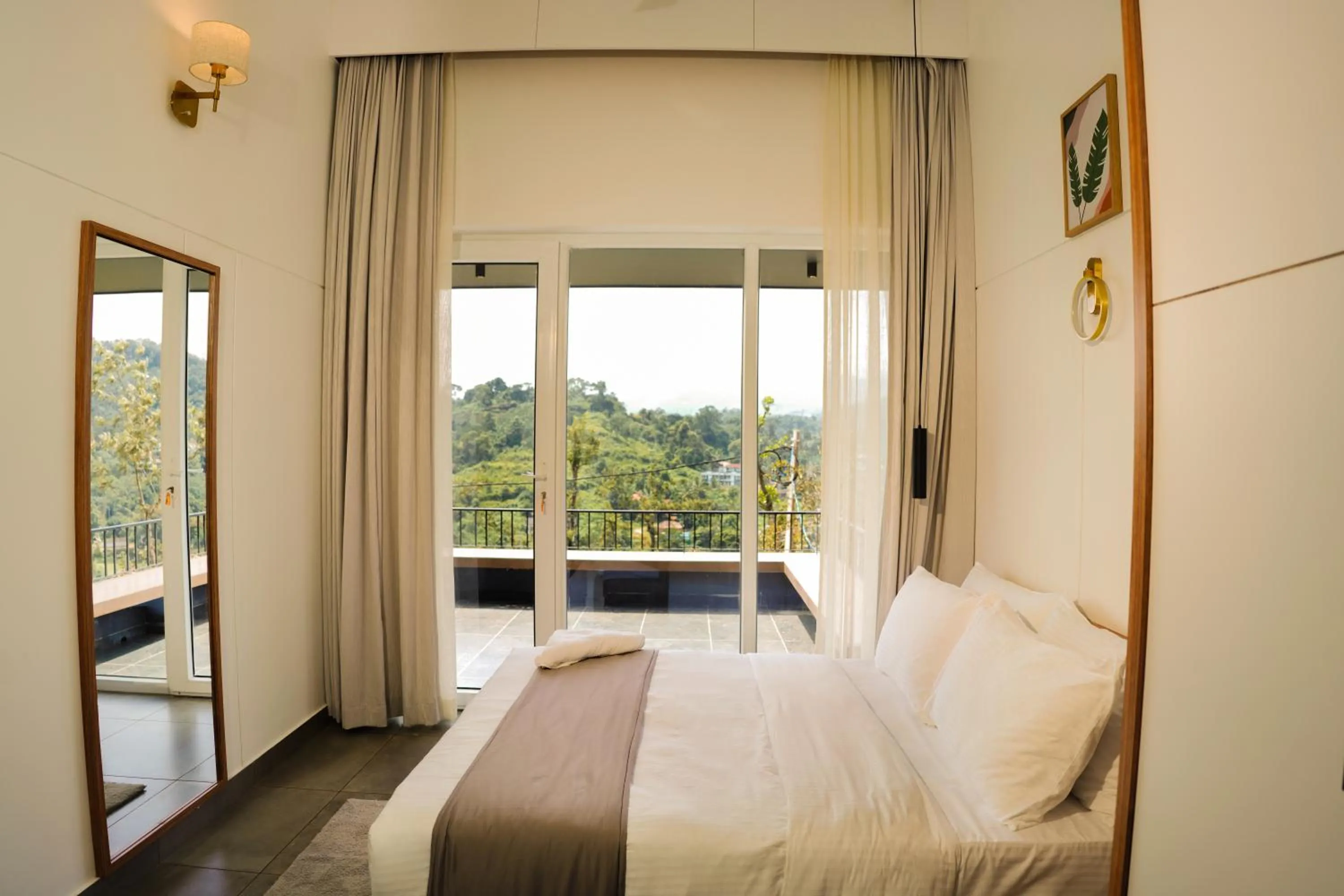 Bed in Leaves Resort Vythiri Wayanad