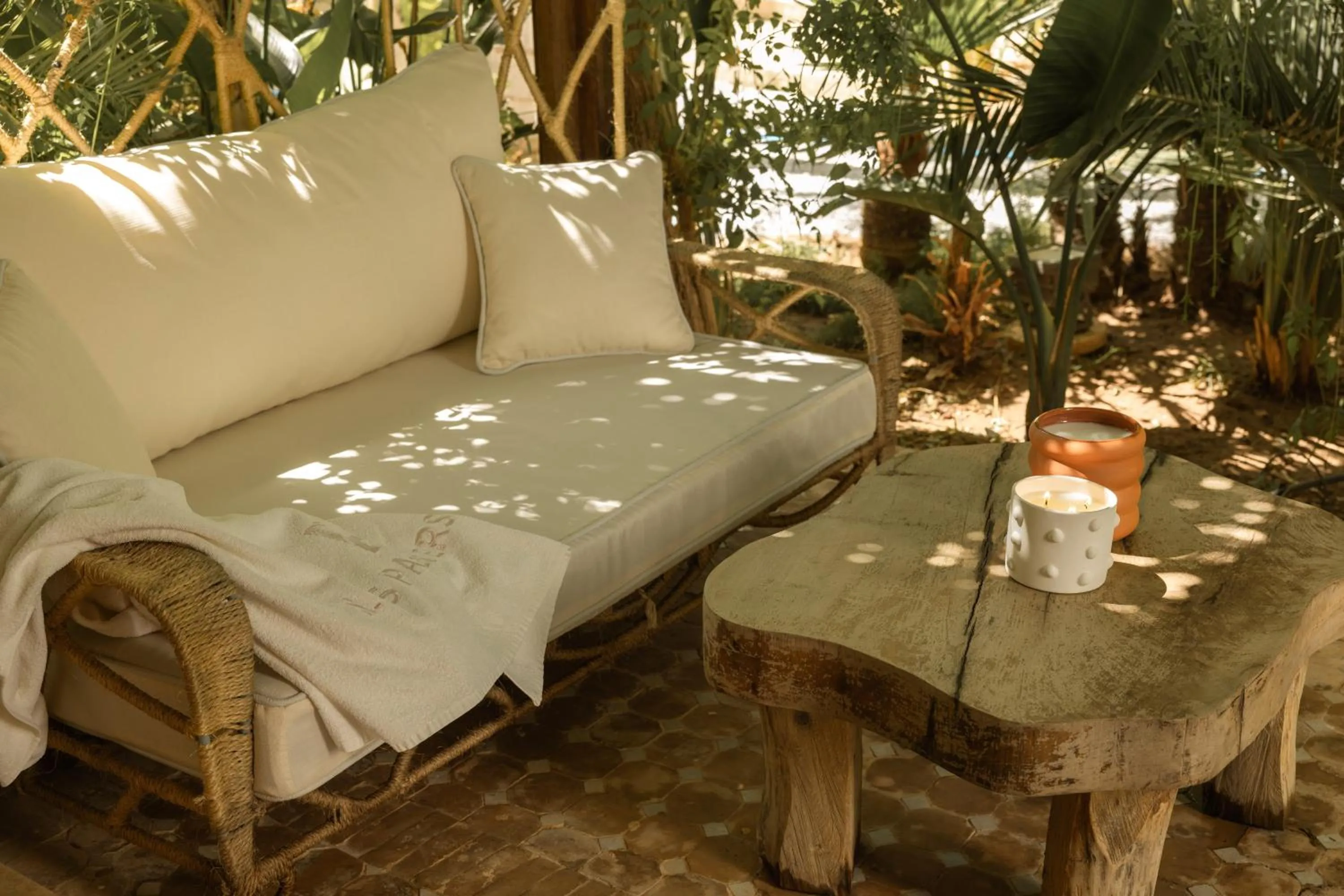 Patio in Les Palmiers Boutique Hôtel & Spa