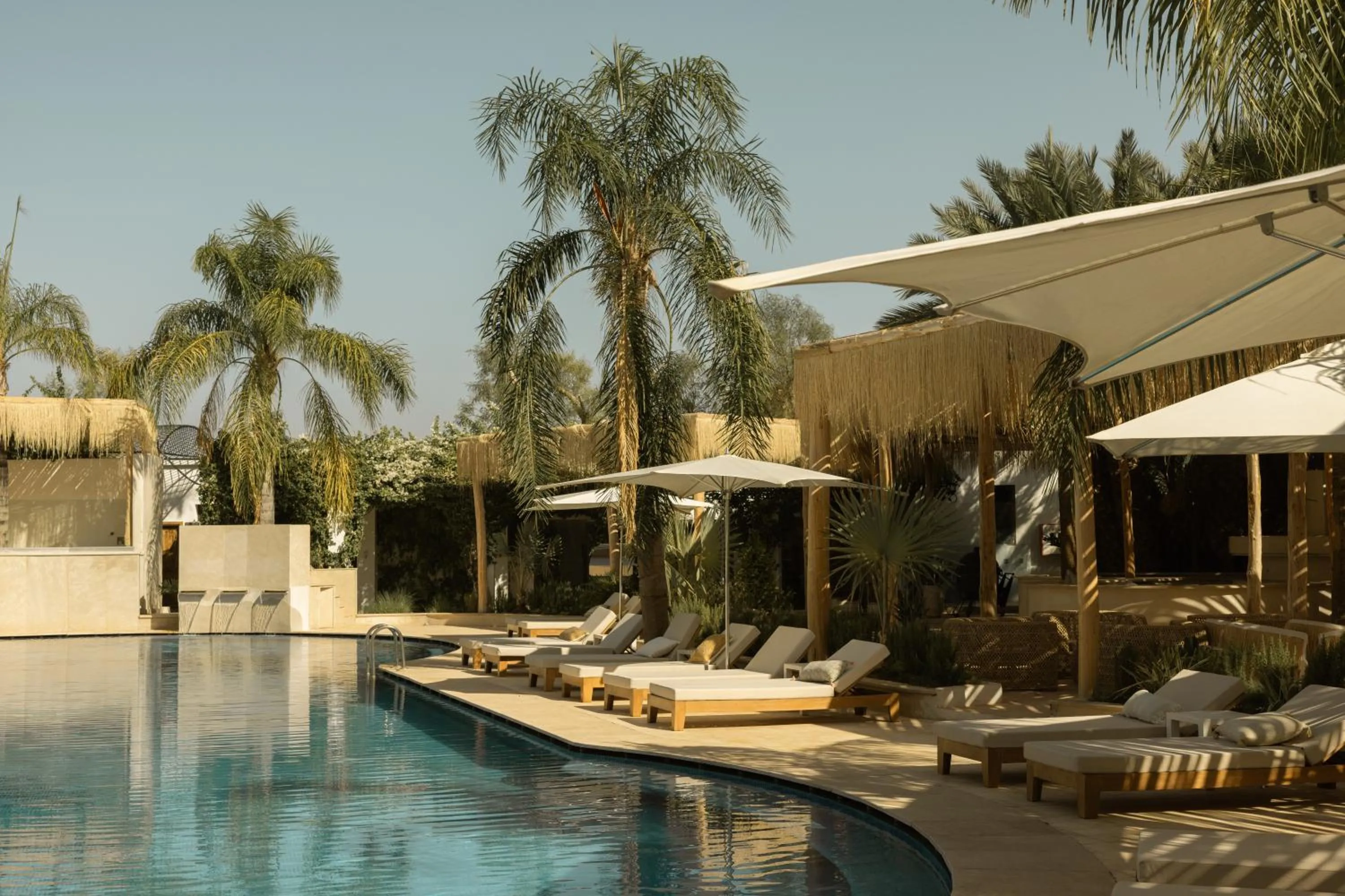 Swimming pool in Les Palmiers Boutique Hôtel & Spa