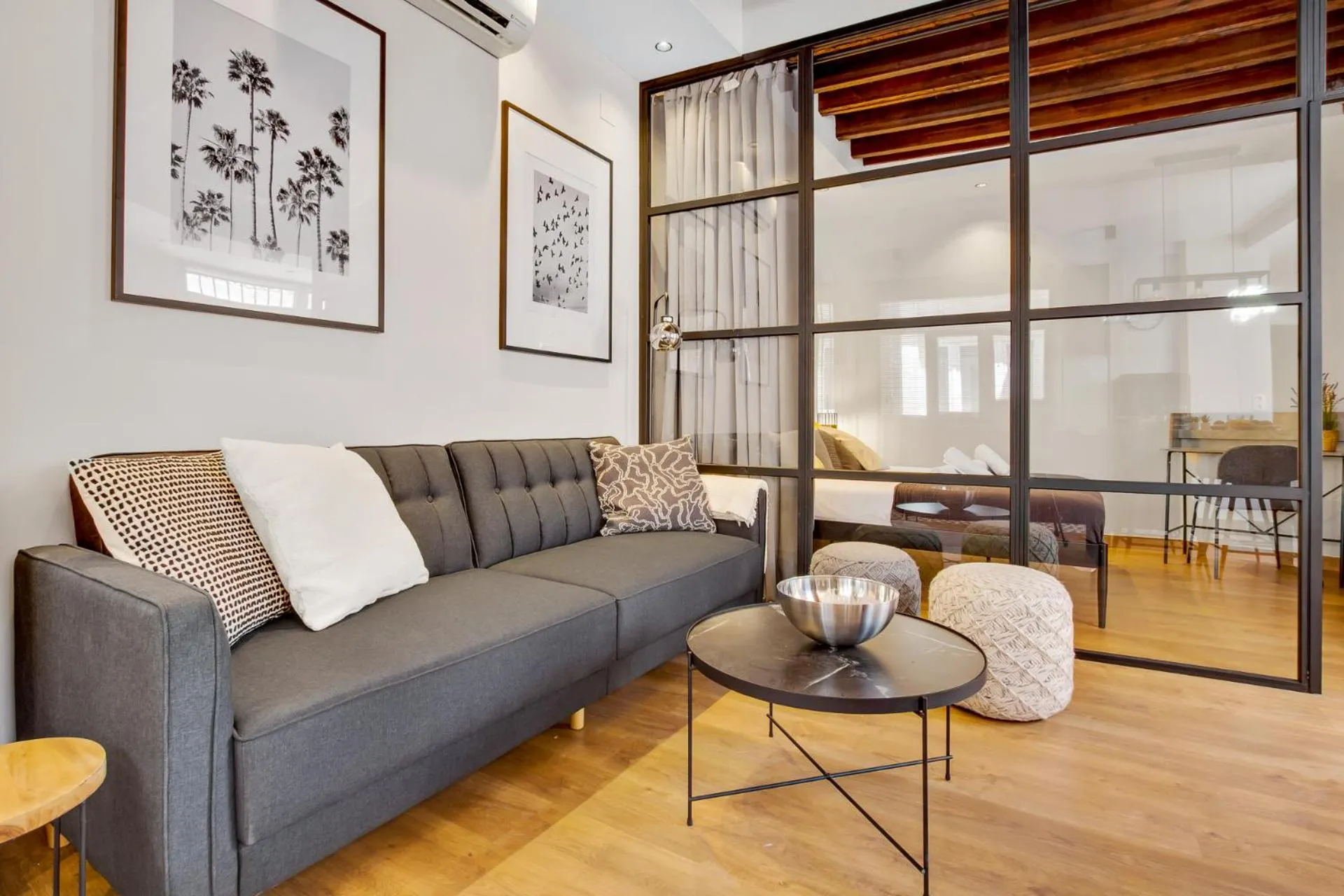 Living room in Modern & Quite Appartment at Larios