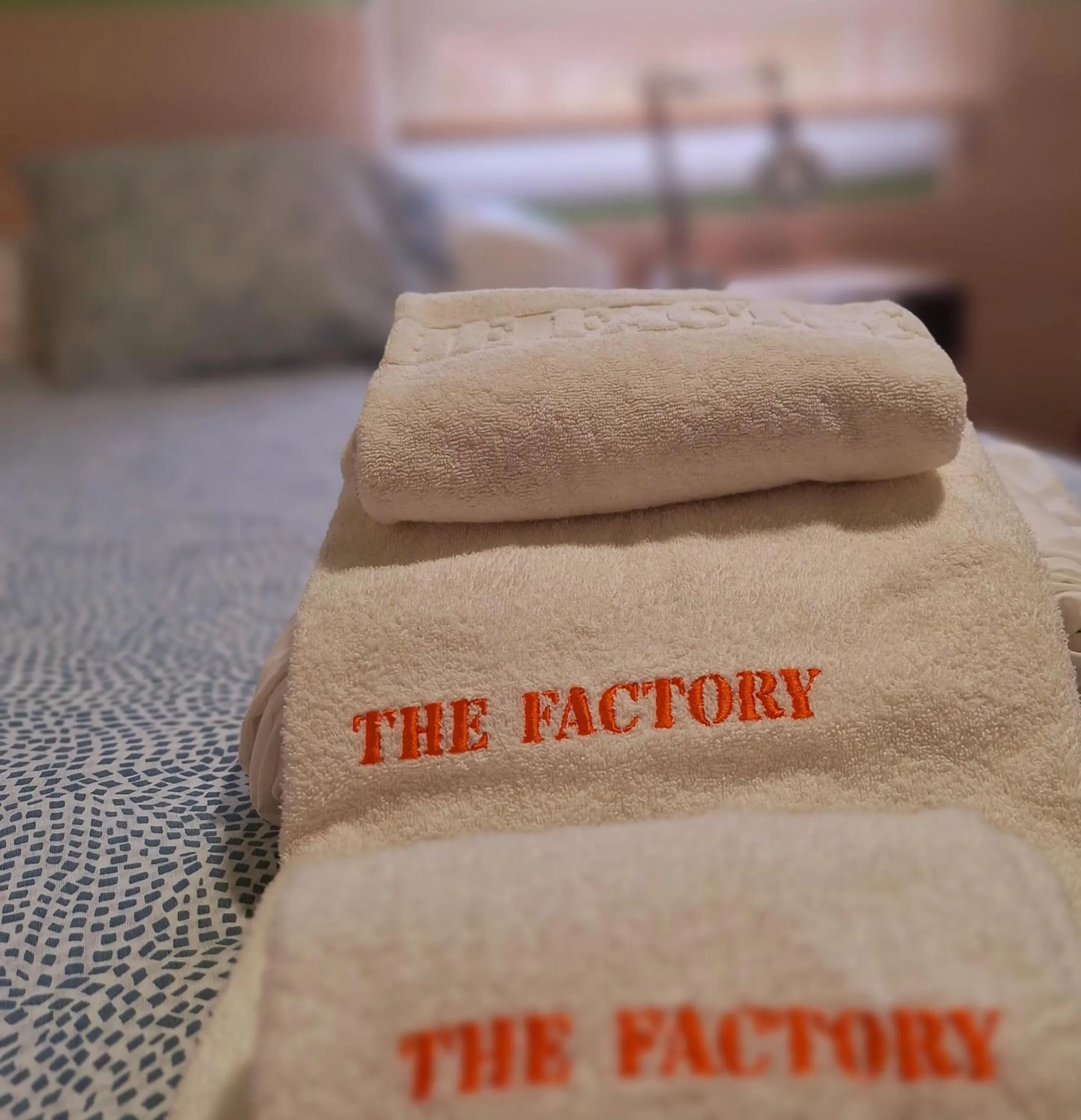 Decorative detail, Bed in The Factory Residence Hall