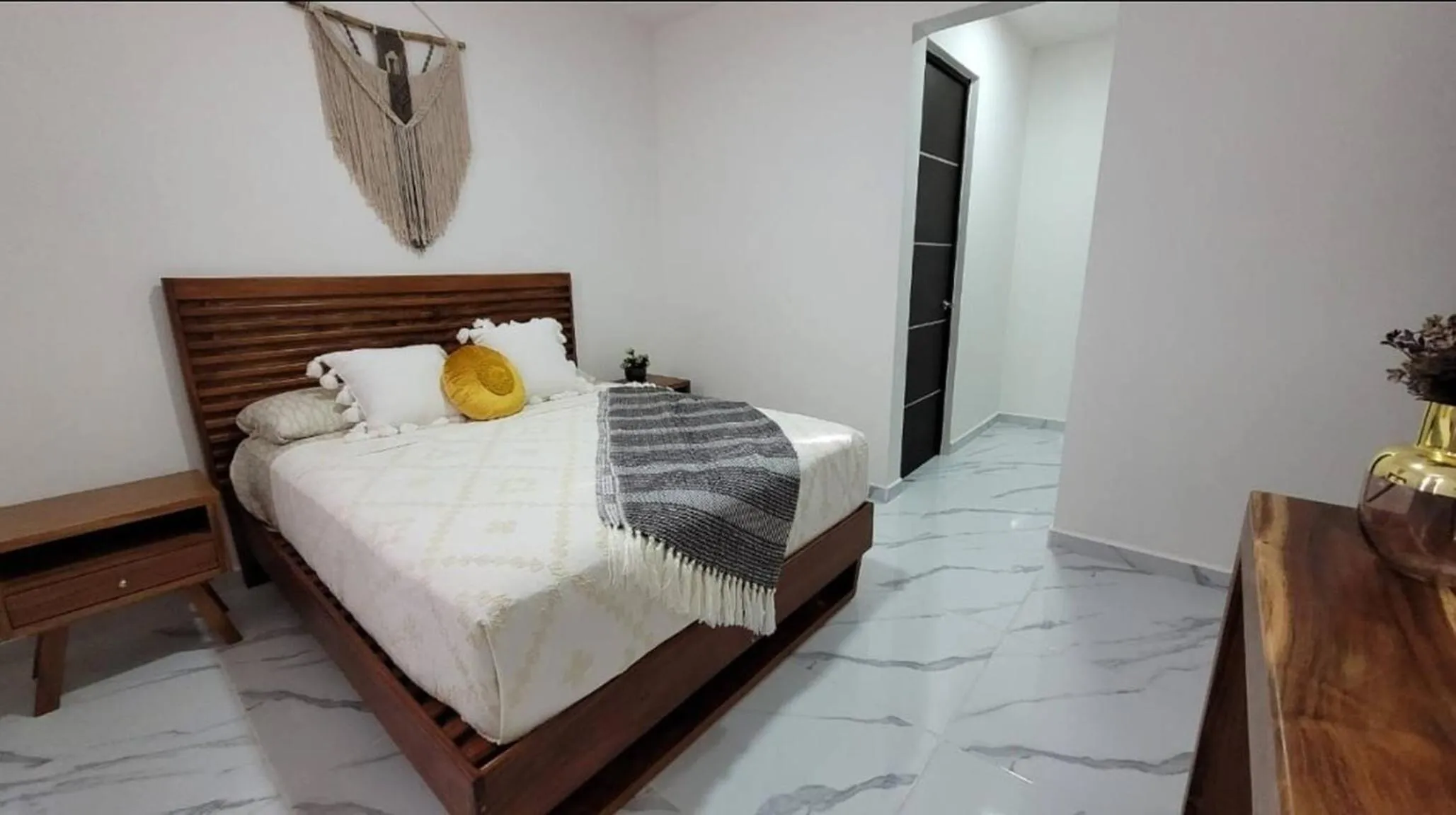 Bedroom, Bed in Moderno Departamento Vacacional En Playa