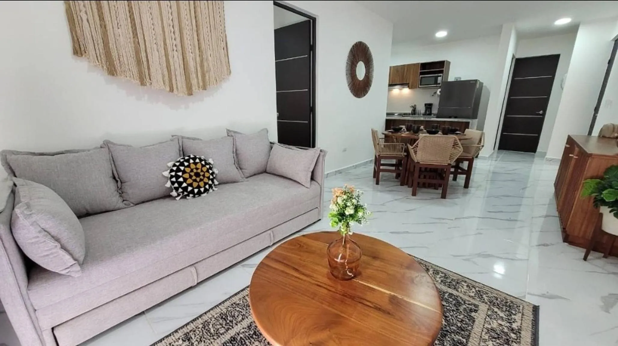 Seating area in Moderno Departamento Vacacional En Playa