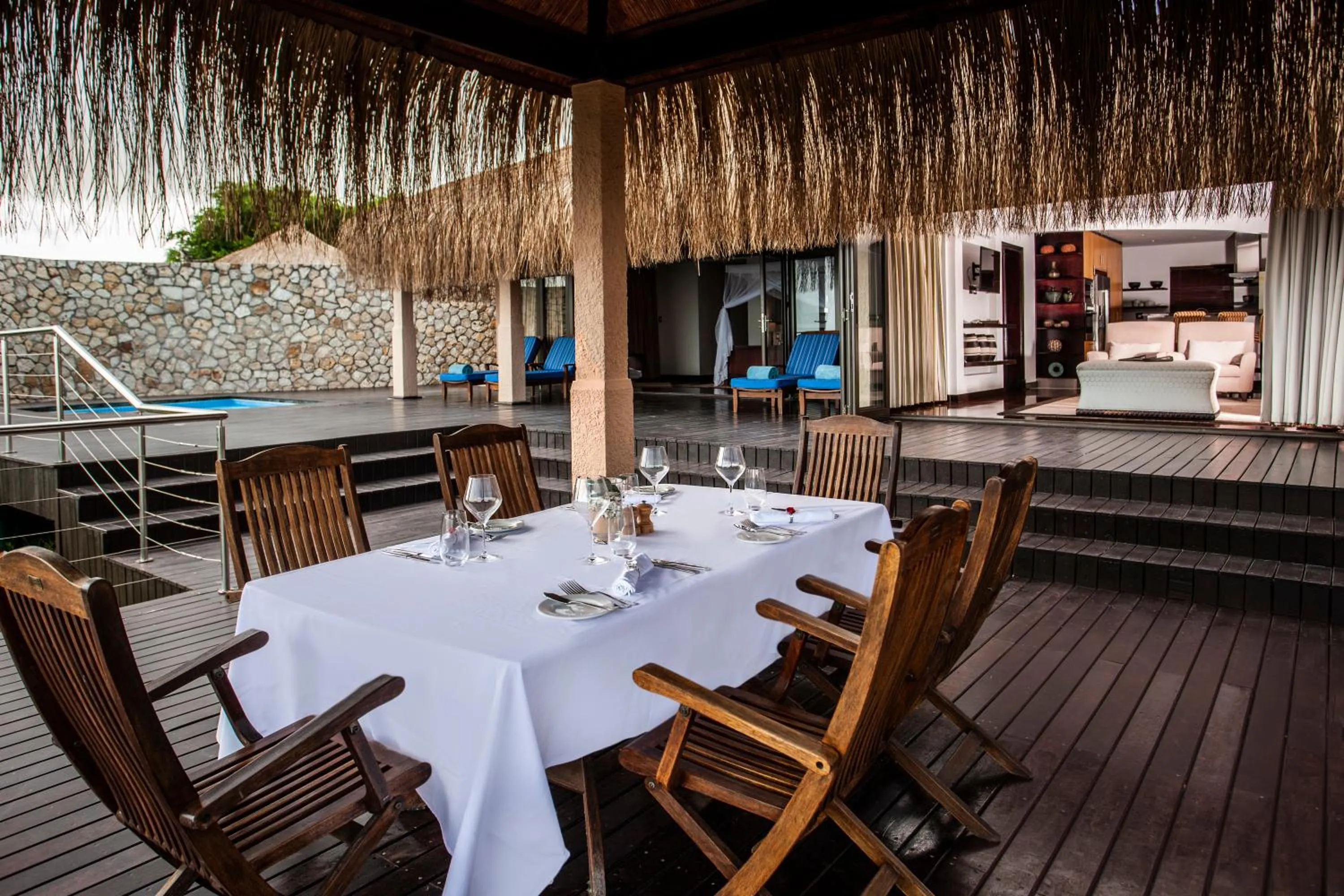 Dining area in Anantara Bazaruto Island Resort