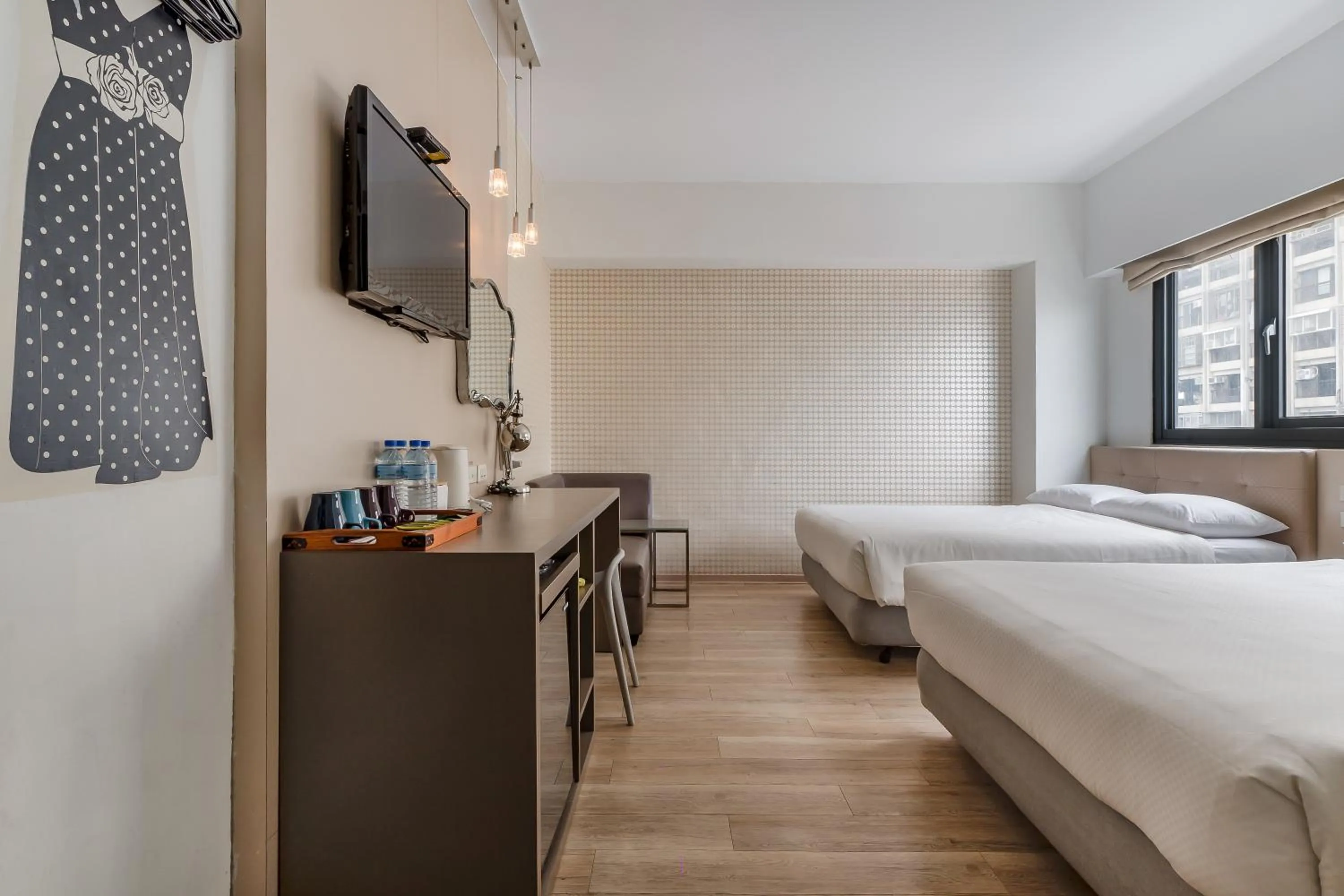 Bed in CHECK inn Express Kaohsiung Love River