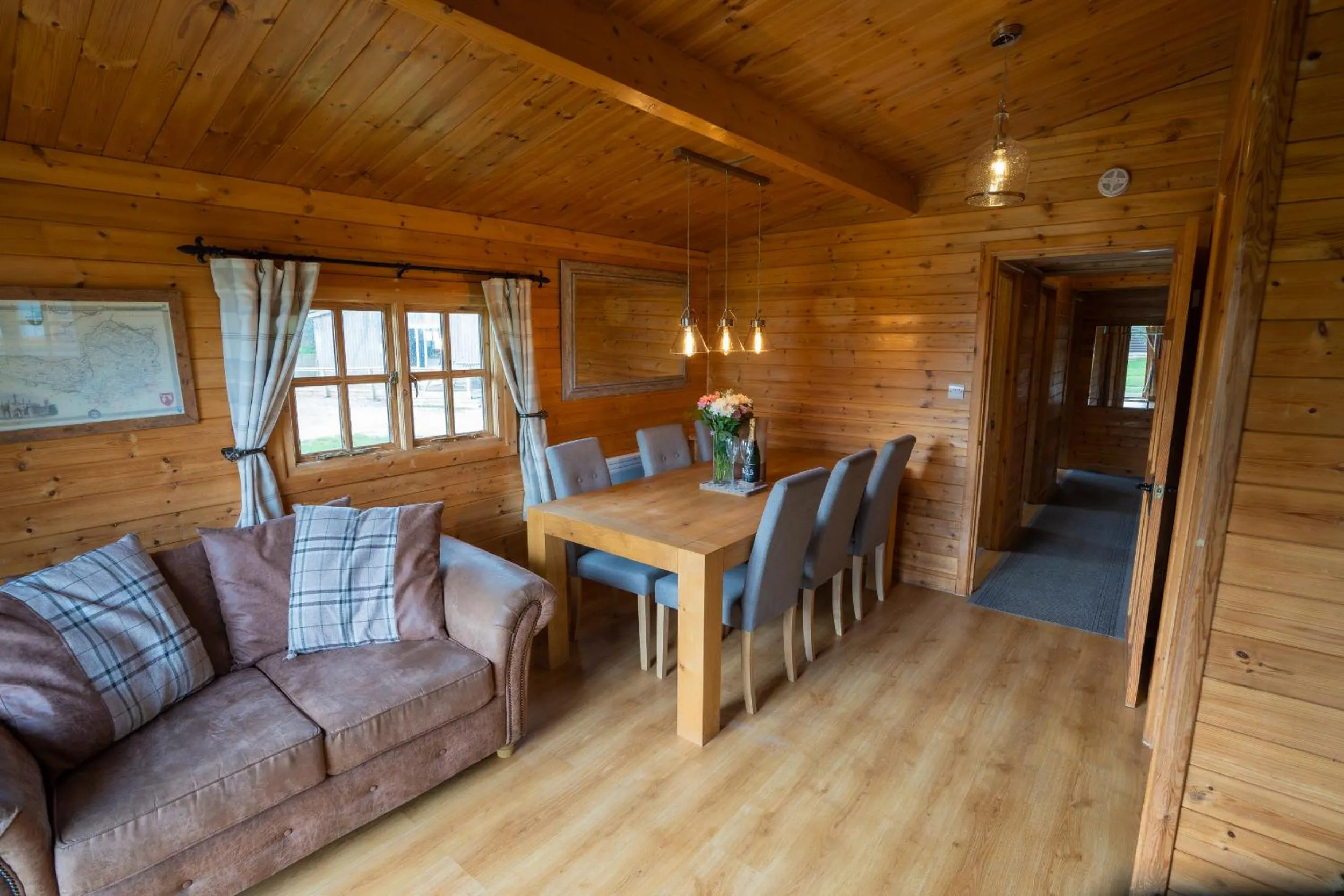 Living room in Wall Eden Farm - Luxury Log Cabins and Glamping