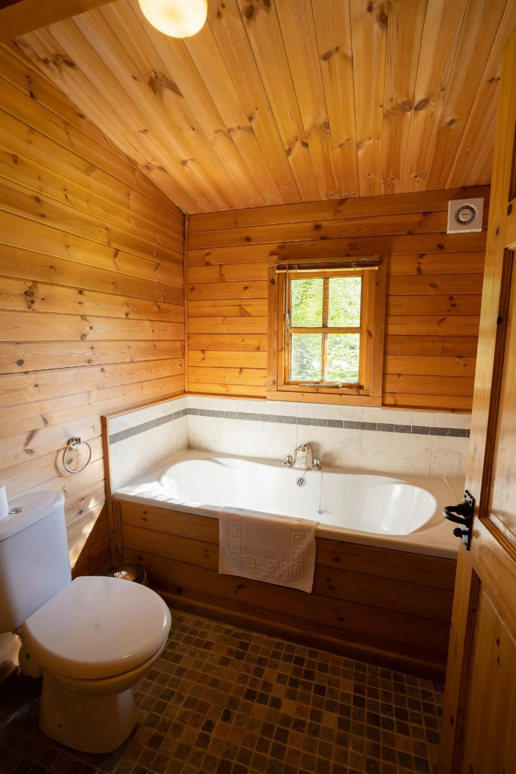 Toilet in Wall Eden Farm - Luxury Log Cabins and Glamping