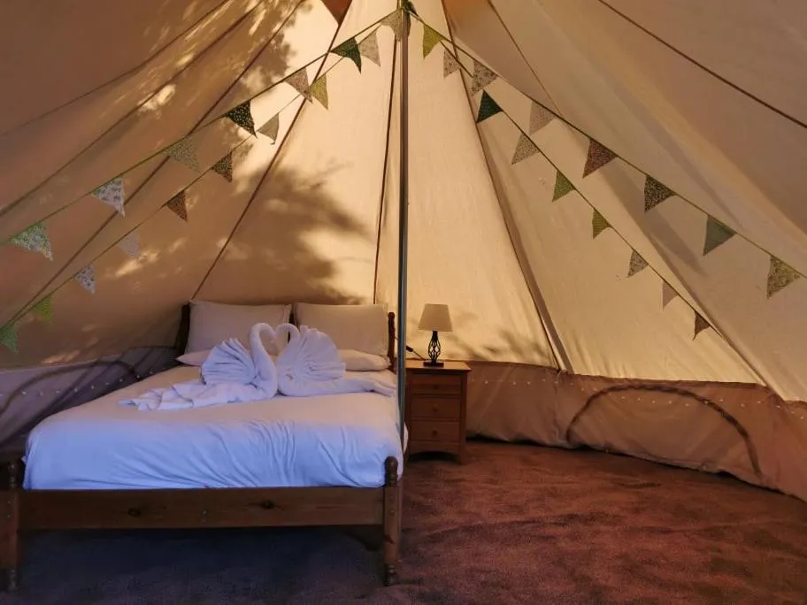 Bed in Wall Eden Farm - Luxury Log Cabins and Glamping