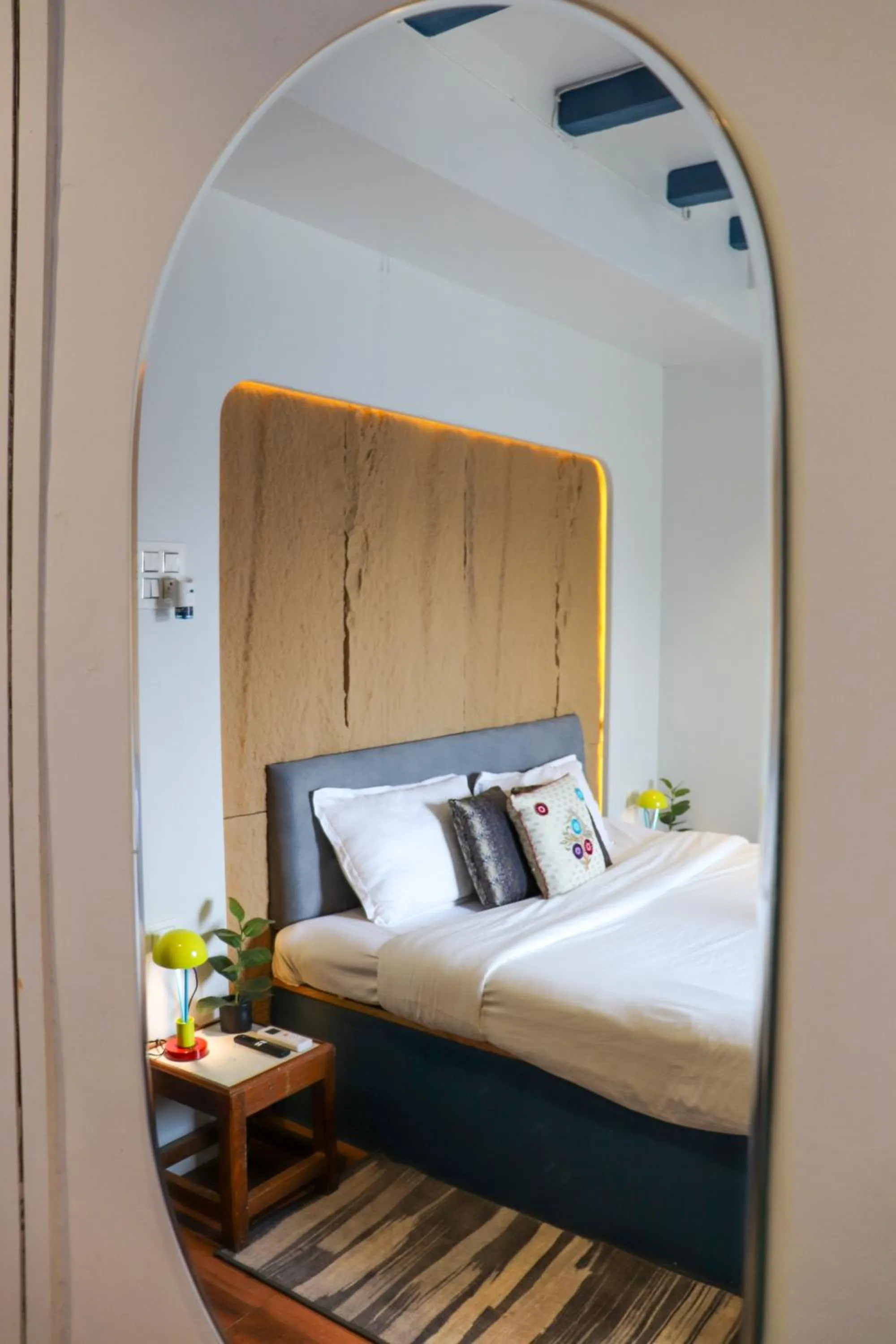 Bedroom, Bed in Blue Door