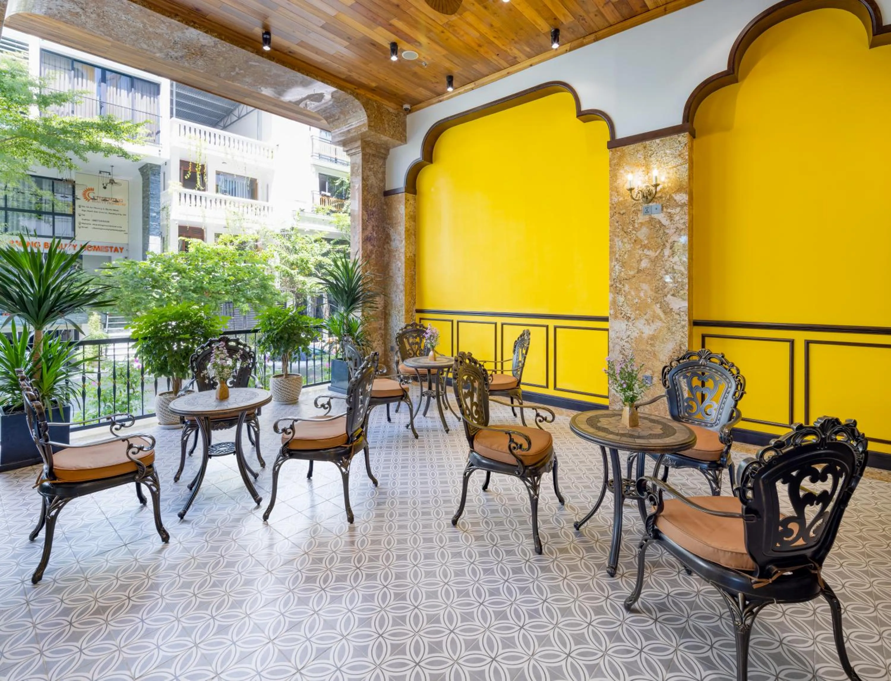 Patio in Charming beauty hotel
