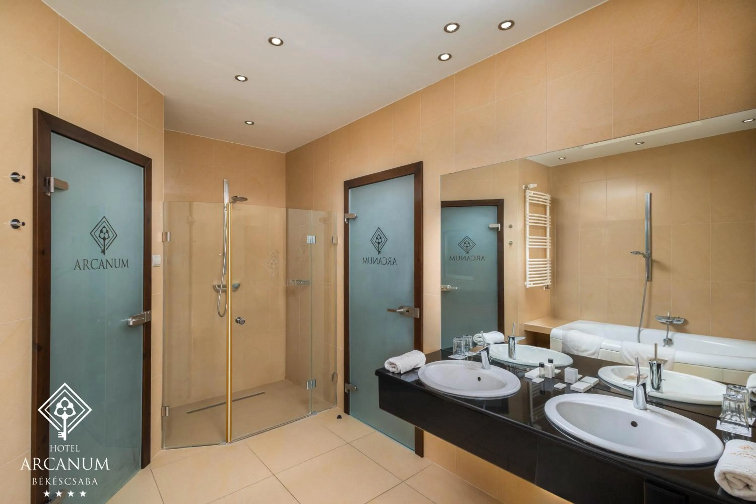 Shower in Arcanum Hotel