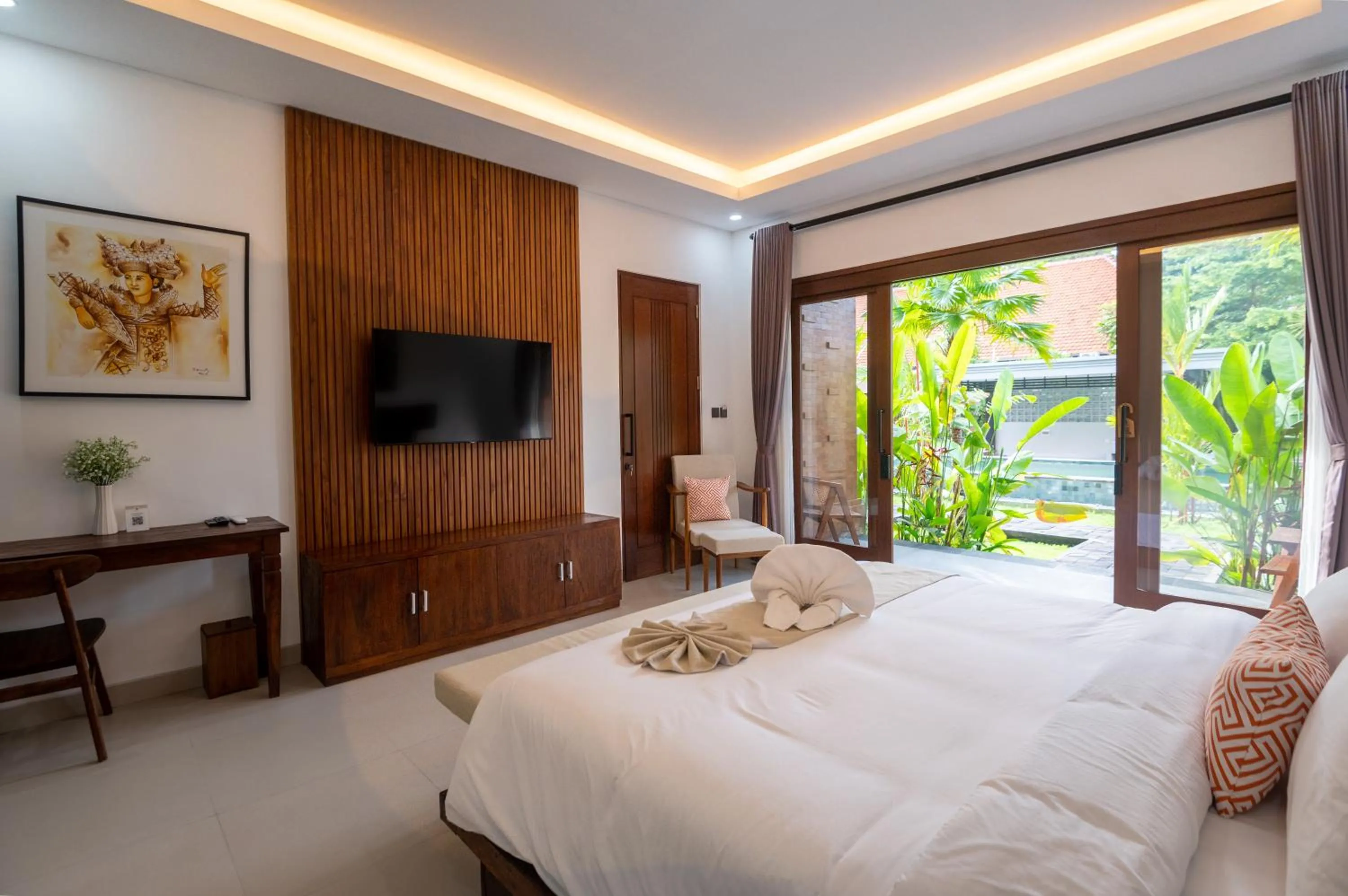 Bed in Griya Shanti Suites