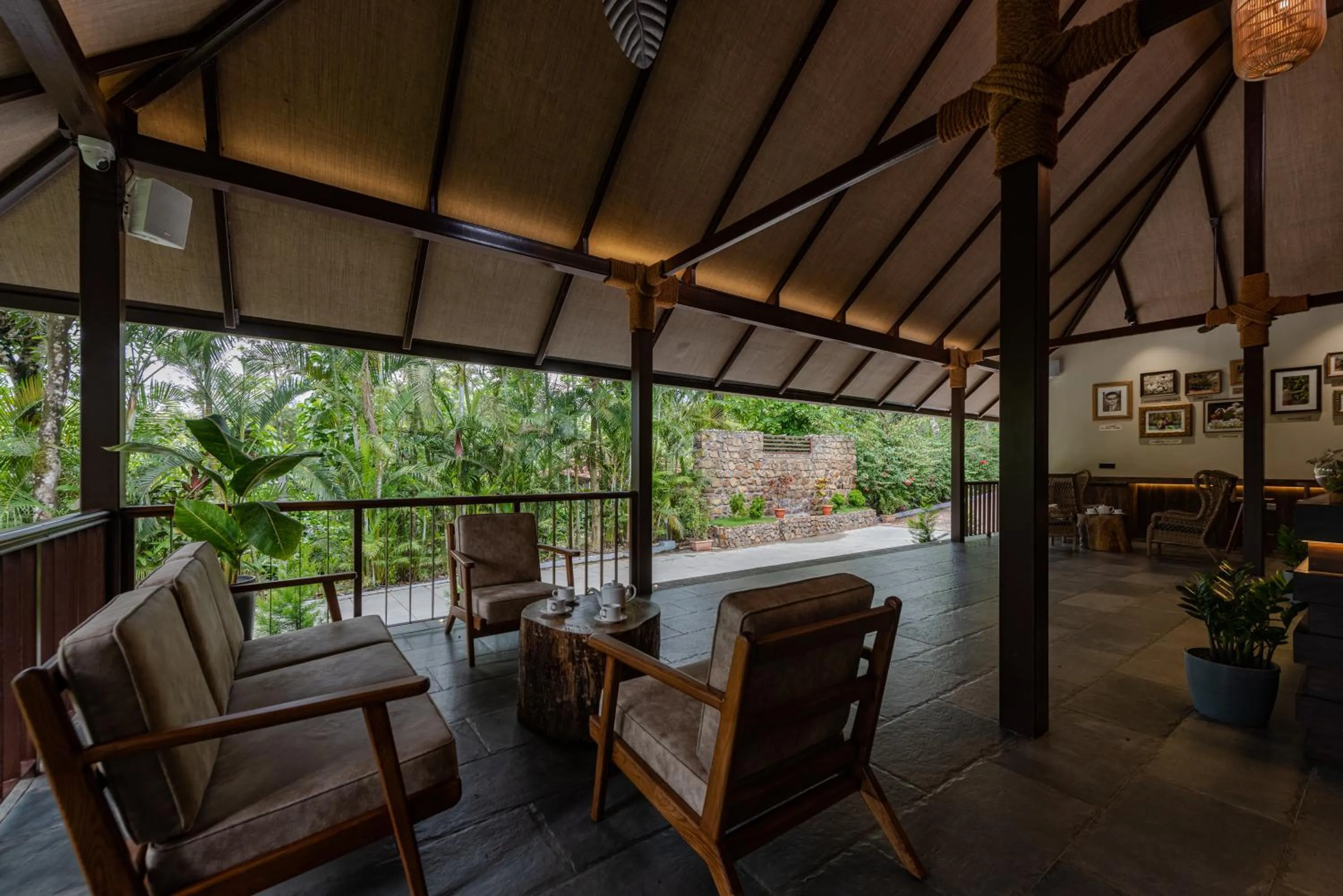 Lobby or reception in Shanthi Kunnj Riverside Exotica Chikmagalur