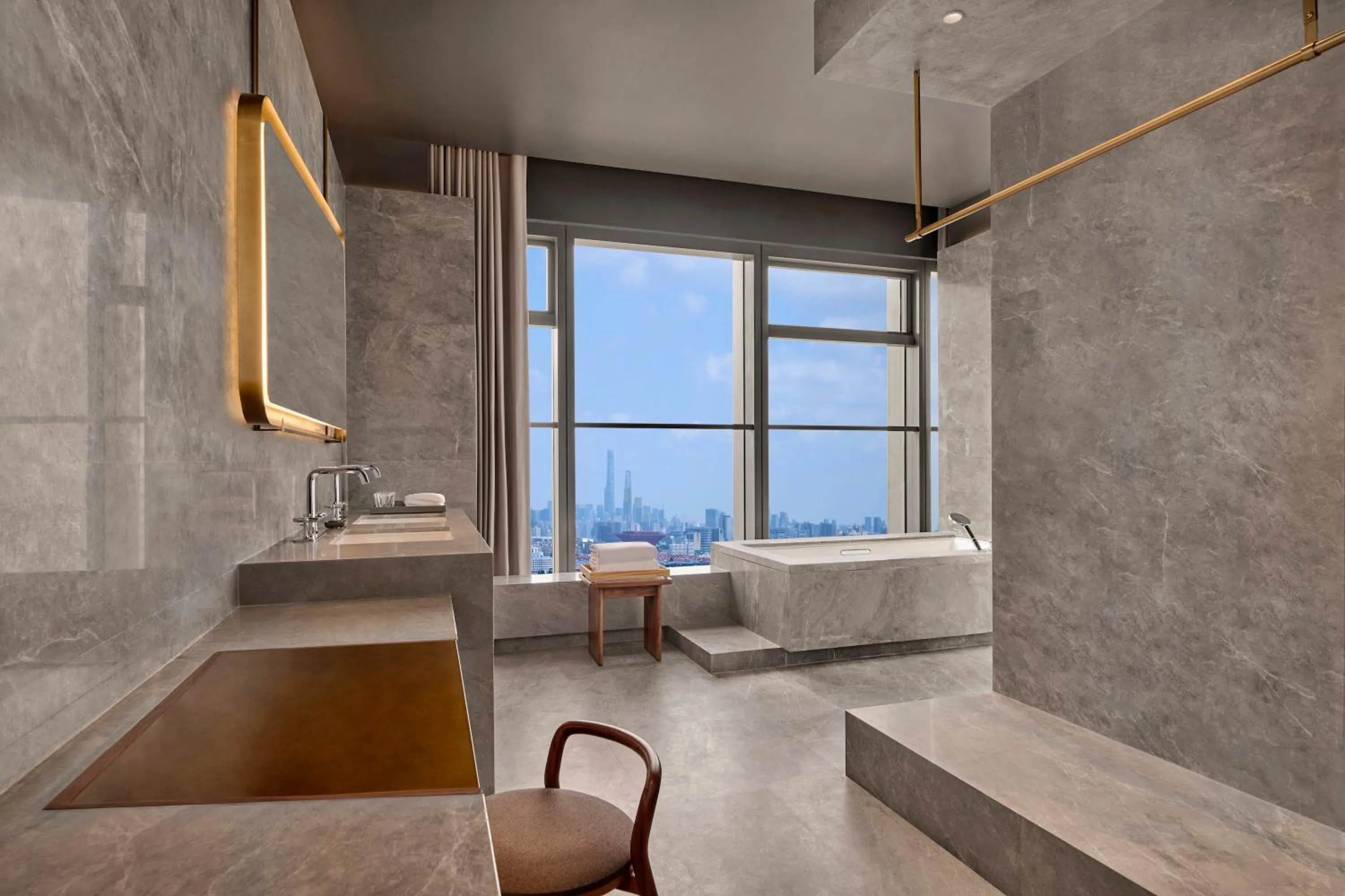 Bathroom in Artyzen NEW BUND 31 Shanghai Qiantan