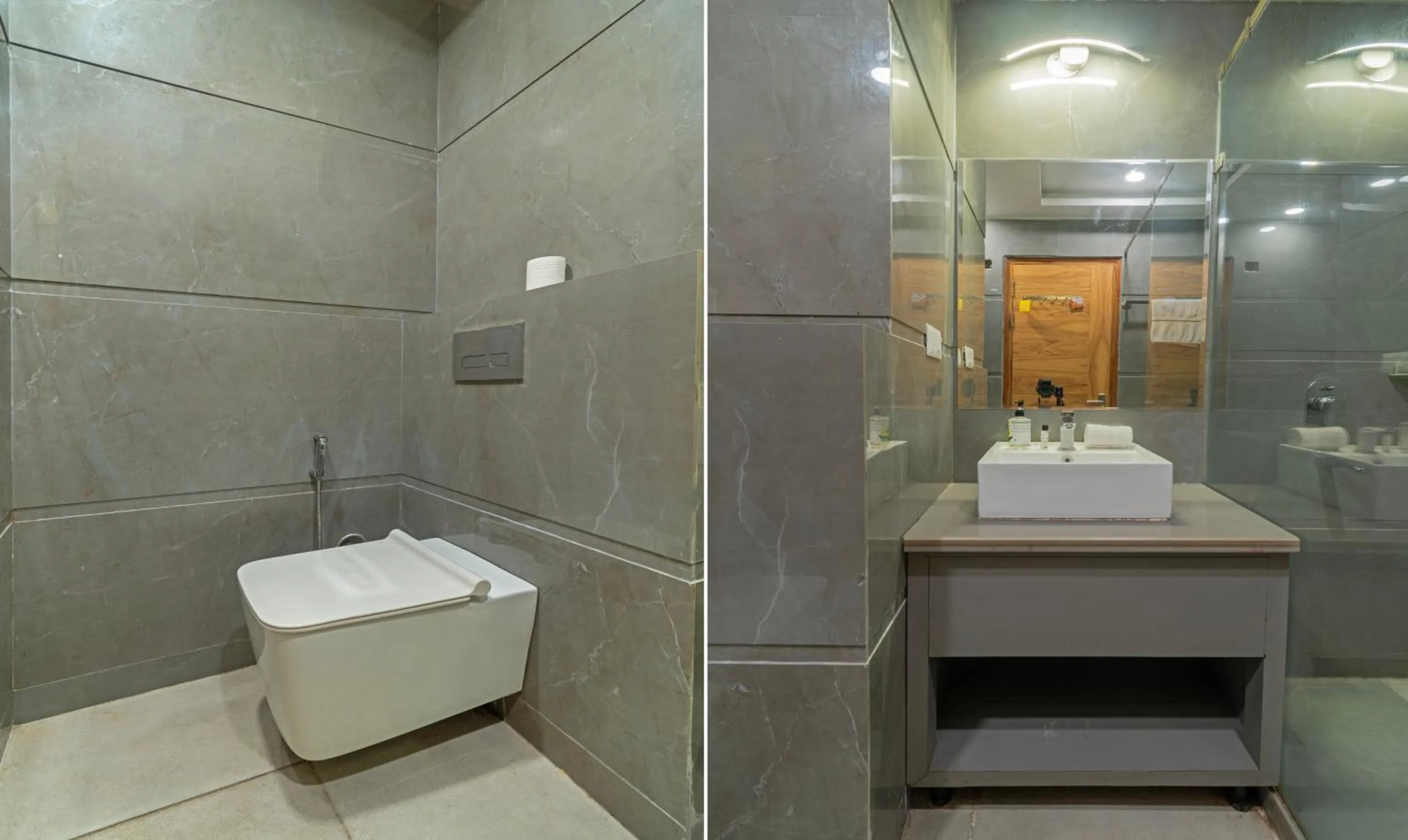 Toilet, Bathroom in Treebo Trend Mr J - Sec 51