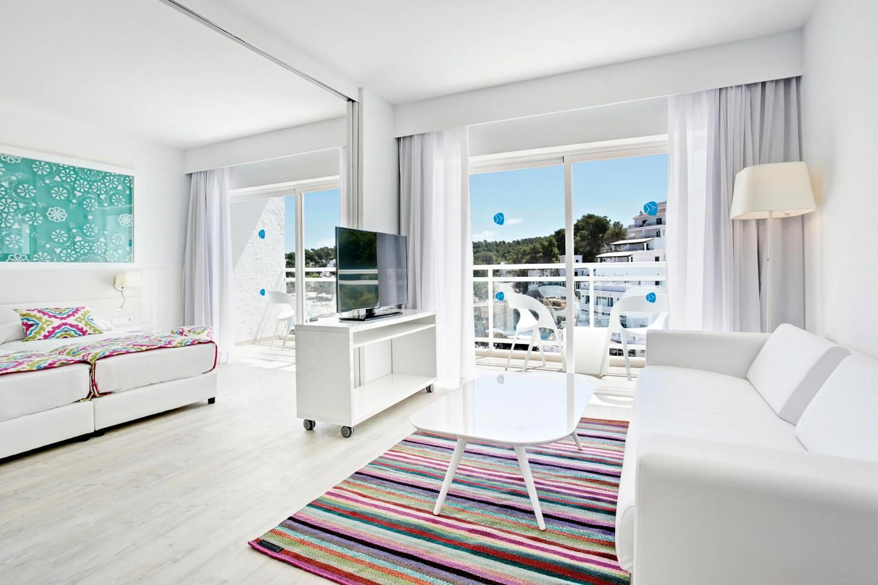 Bedroom, Bed in Grupotel Ibiza Beach Resort - Adults Only