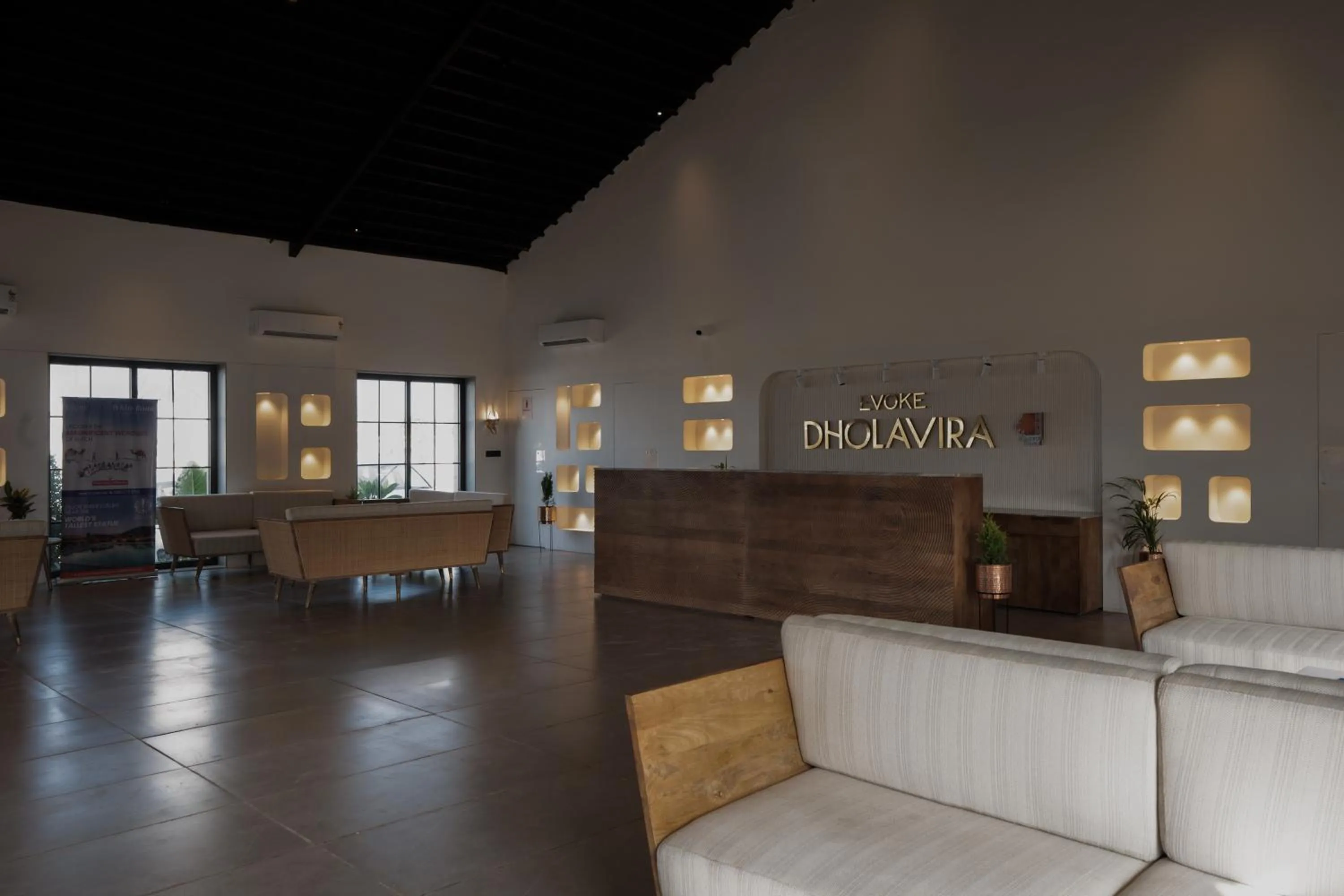 Seating area in Evoke Dholavira