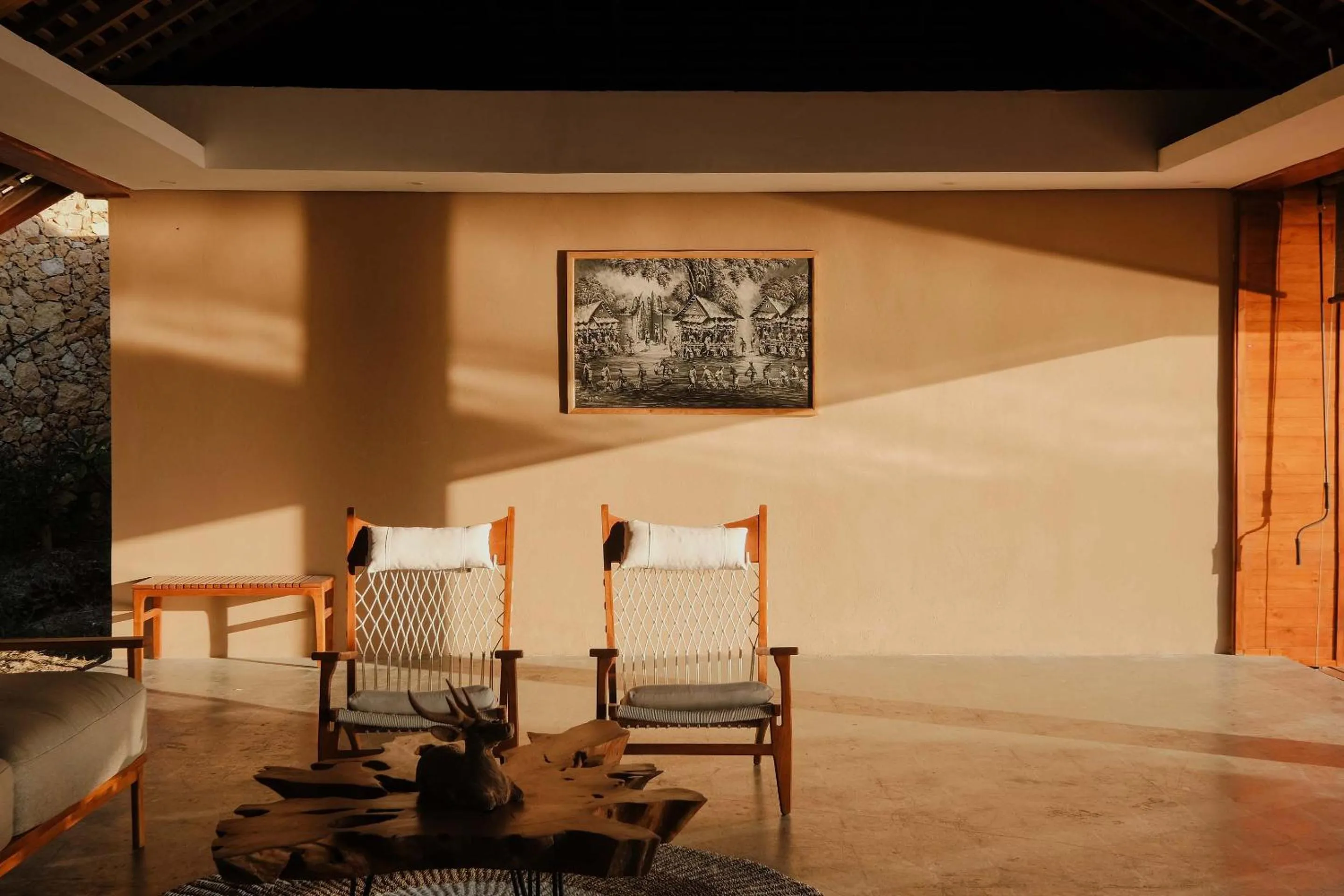 Living room in TUNAK Resort Lombok