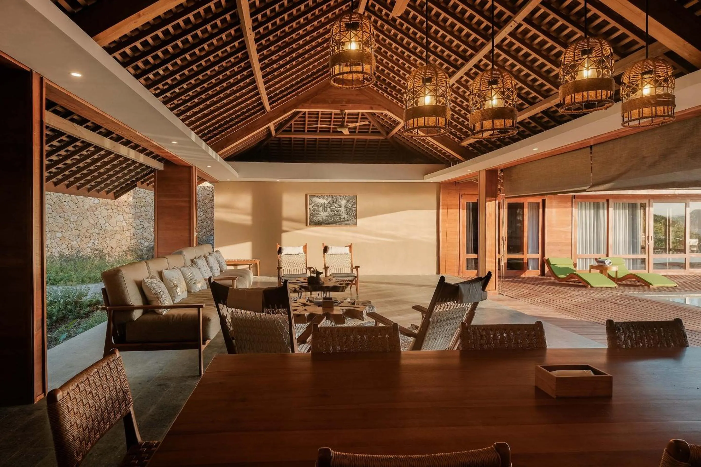 Living room in TUNAK Resort Lombok