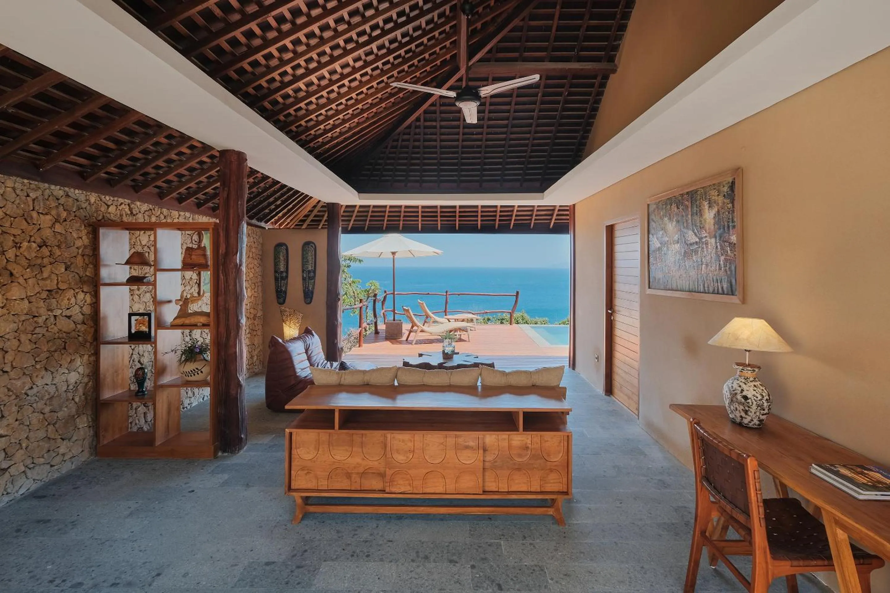 Living room in TUNAK Resort Lombok