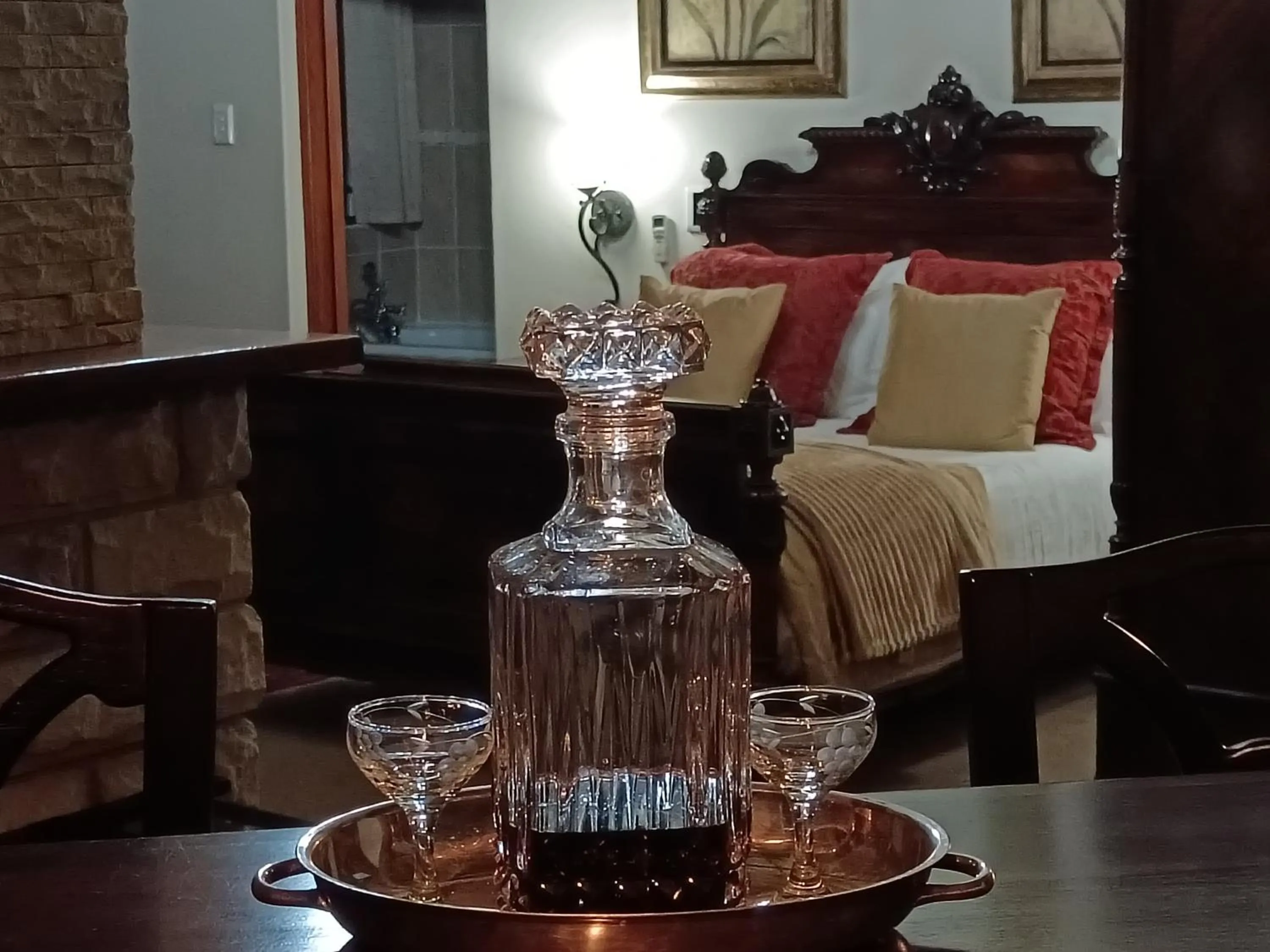 Seating area, Bed in Inkungu Lodge