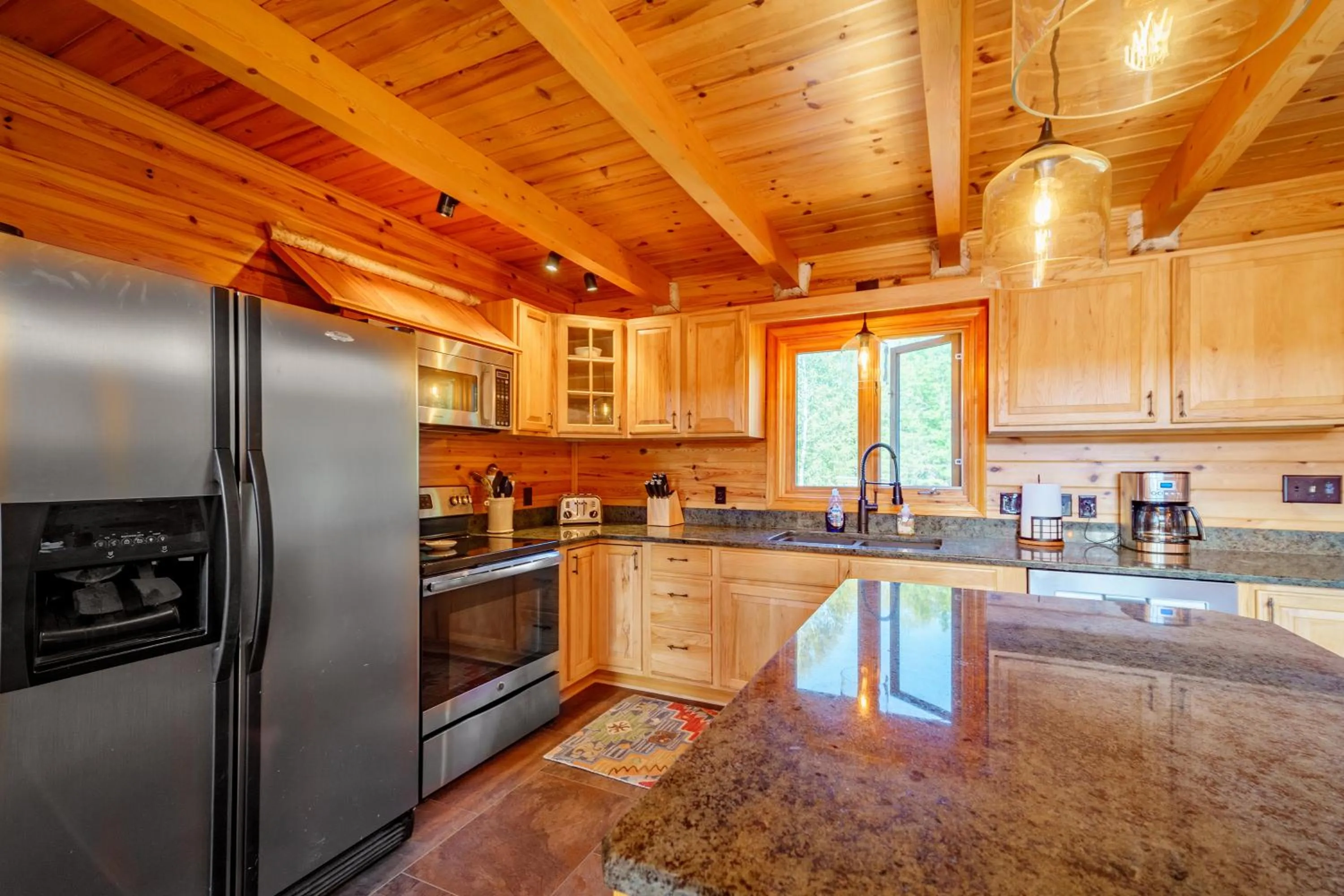 Coffee/tea facilities in Adirondack Alpine Cabin with Hot Tub, Near Whiteface, Lake Placid, Game Rm, Fenced Yard, Views