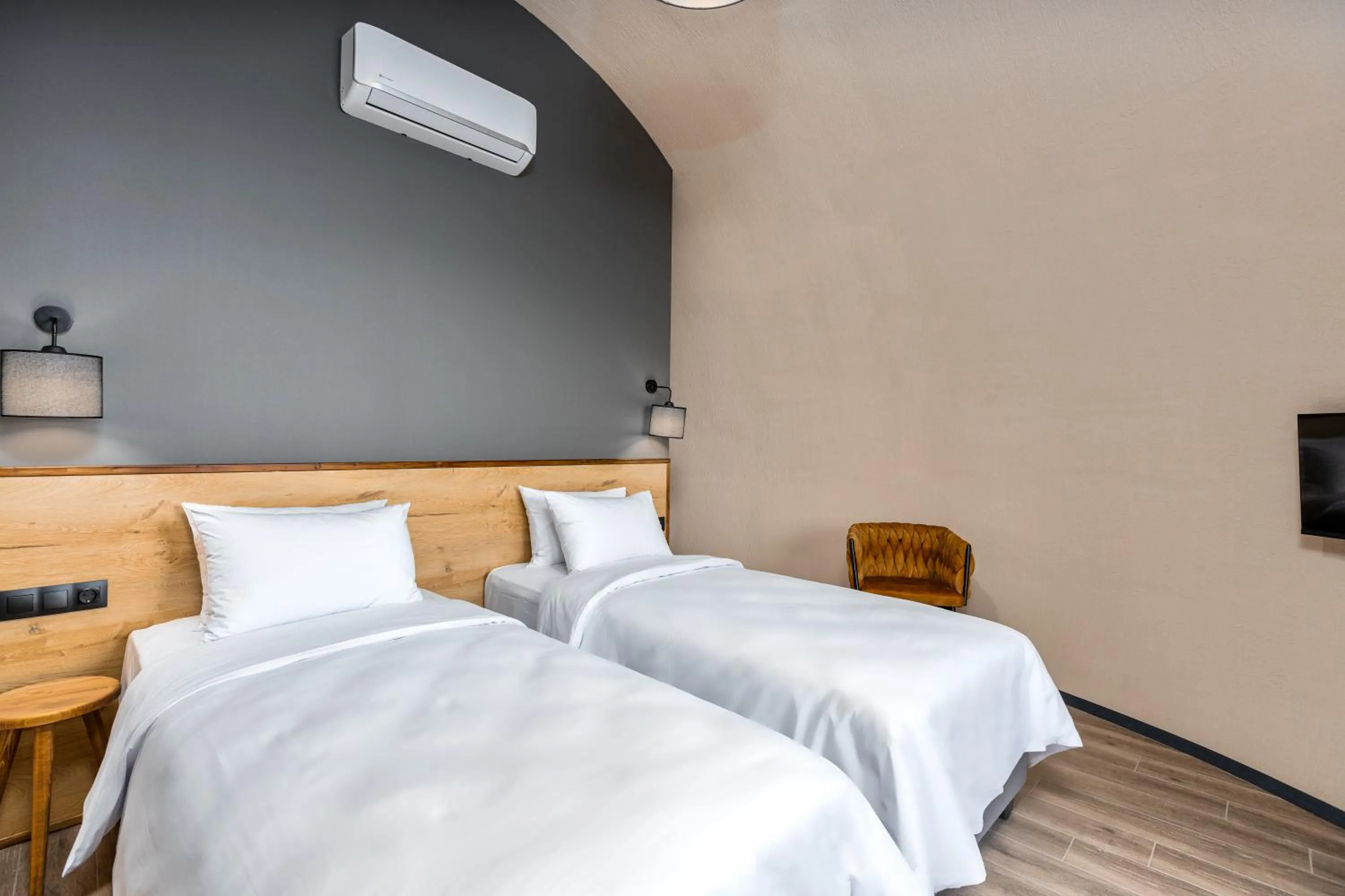 Bed in Hotel Qvevrebi