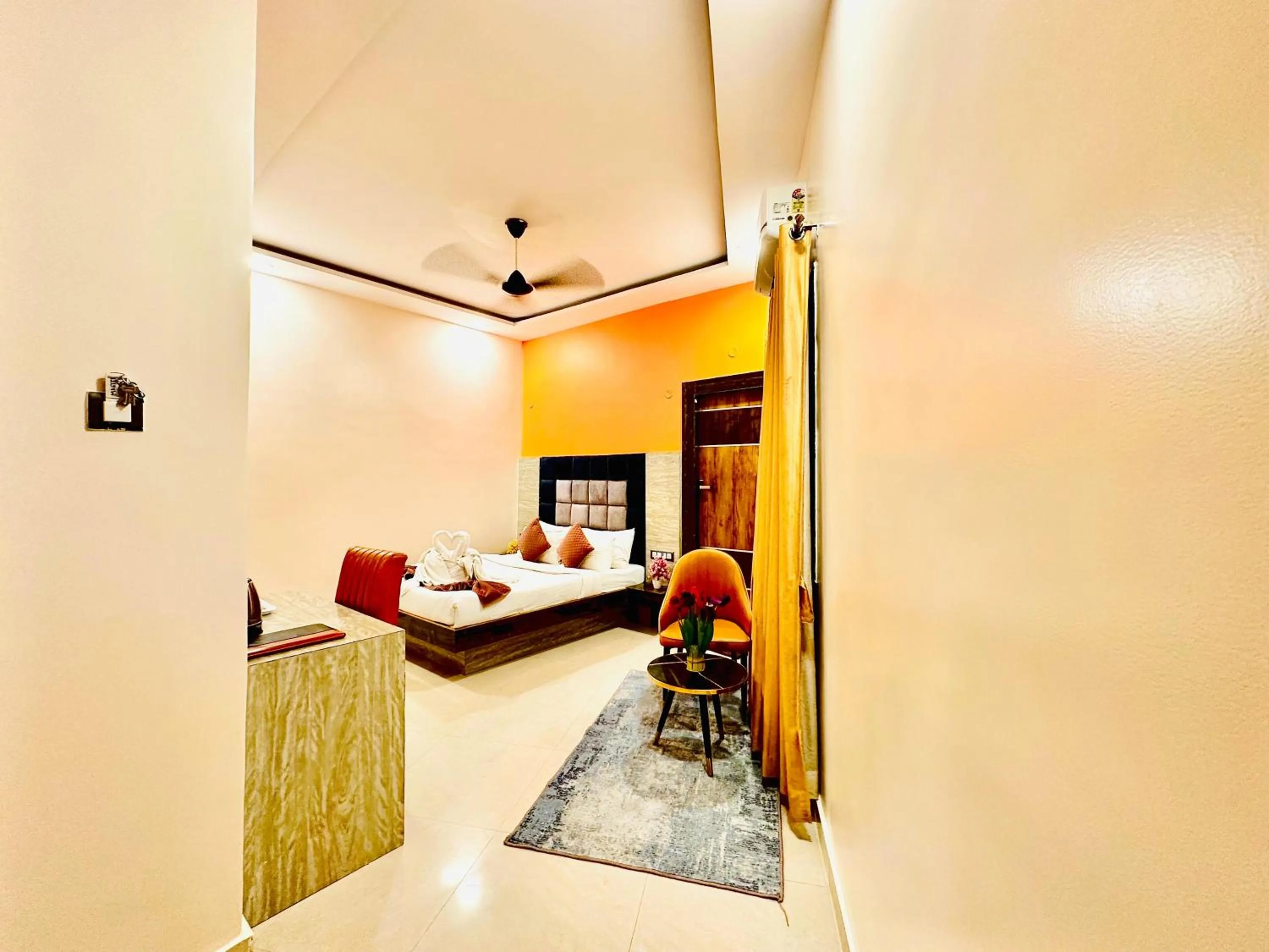 Property building, Bed in Hotel Sky International- Airport Zone Hyderabad