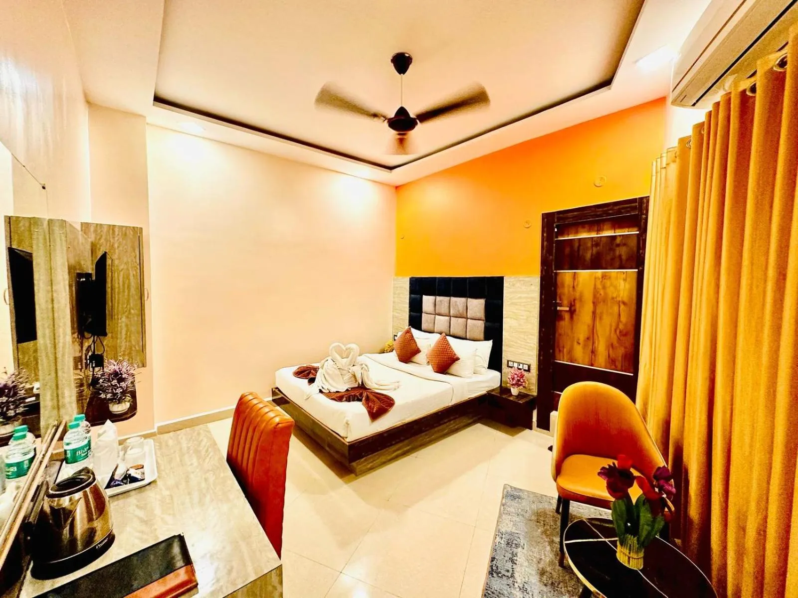 Property building, Bed in Hotel Sky International- Airport Zone Hyderabad