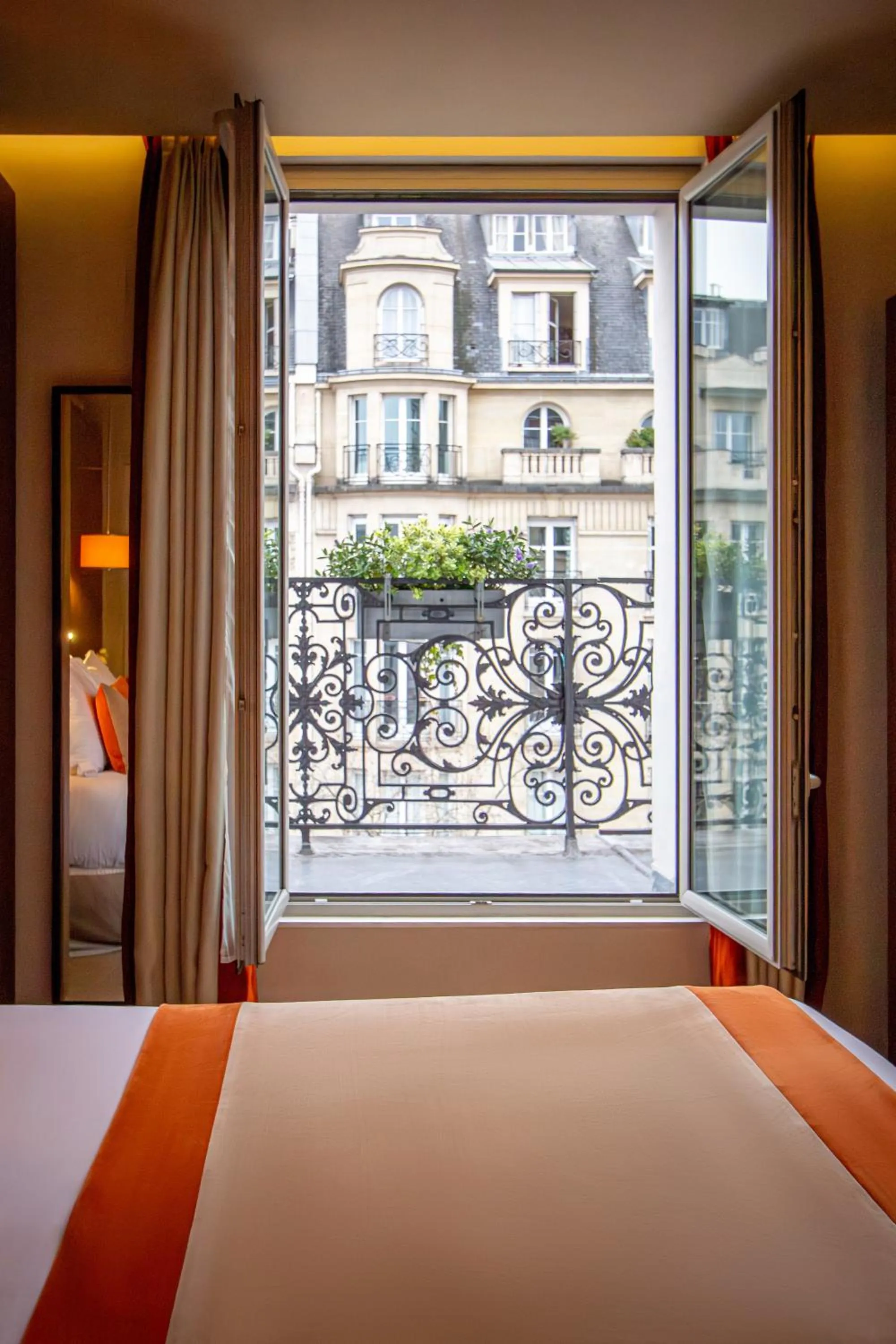 Balcony/Terrace, Bed in Hôtel La Bourdonnais by Inwood Hotels