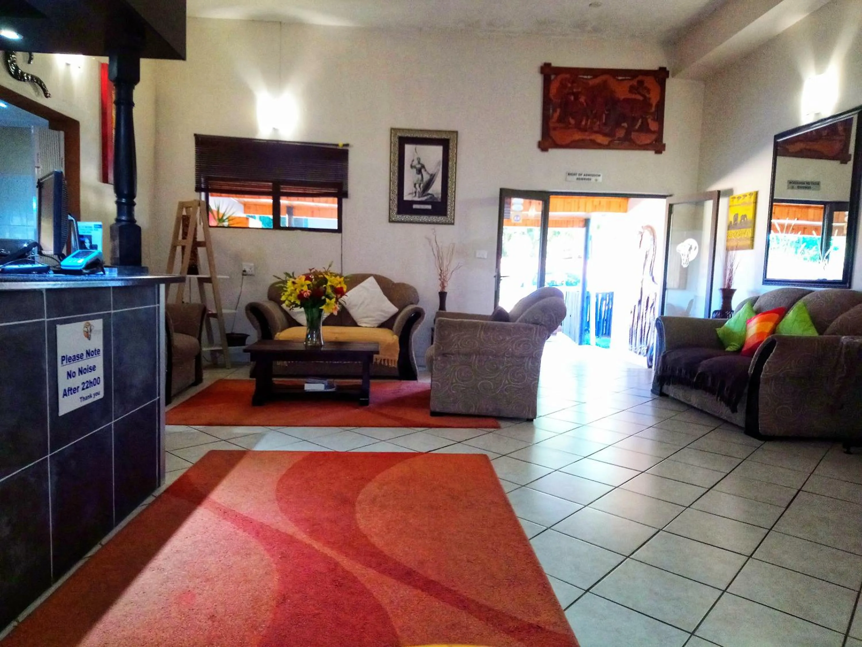 Living room in St Lucia Lodge