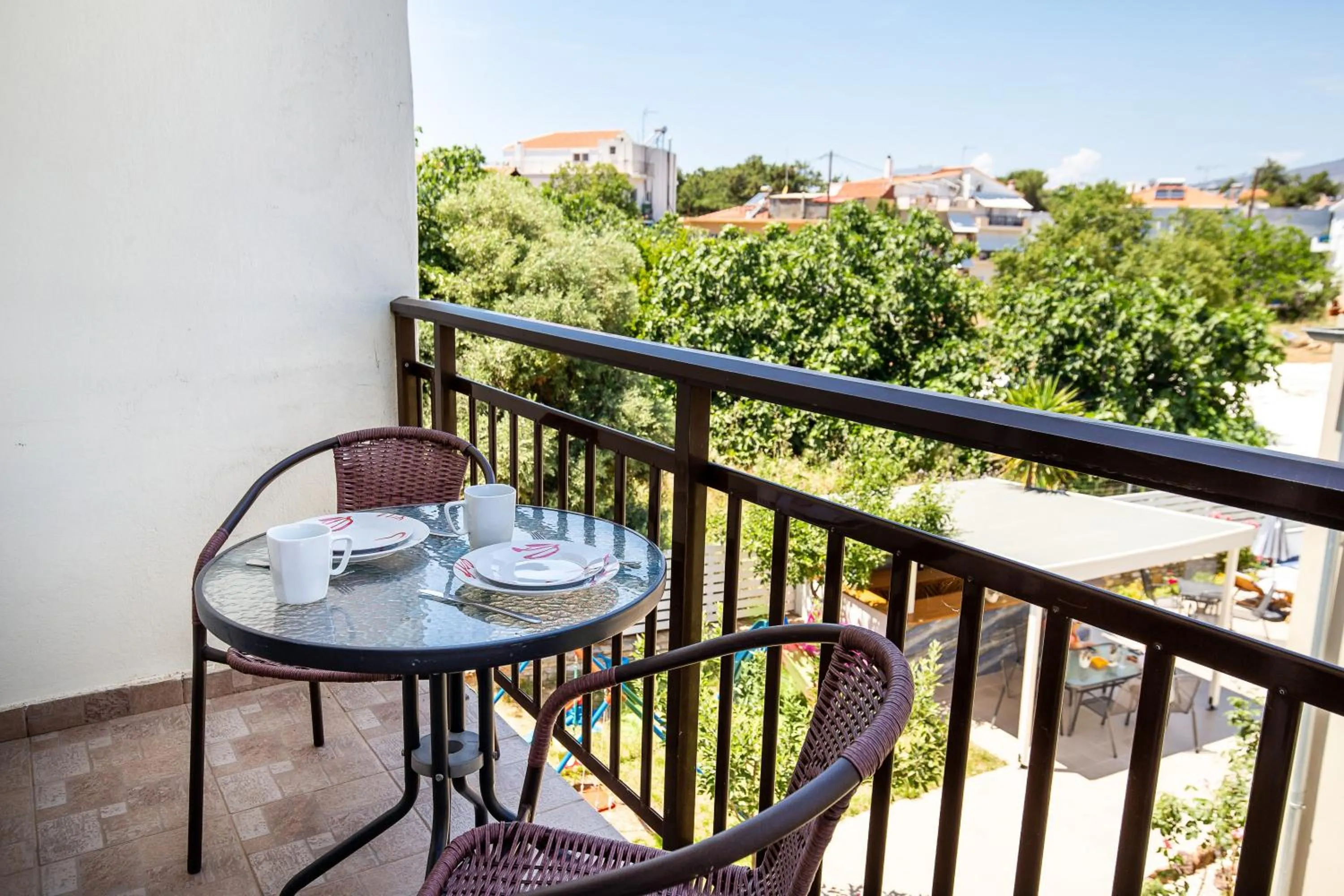 Balcony/Terrace in Famelia Studios Lampiris