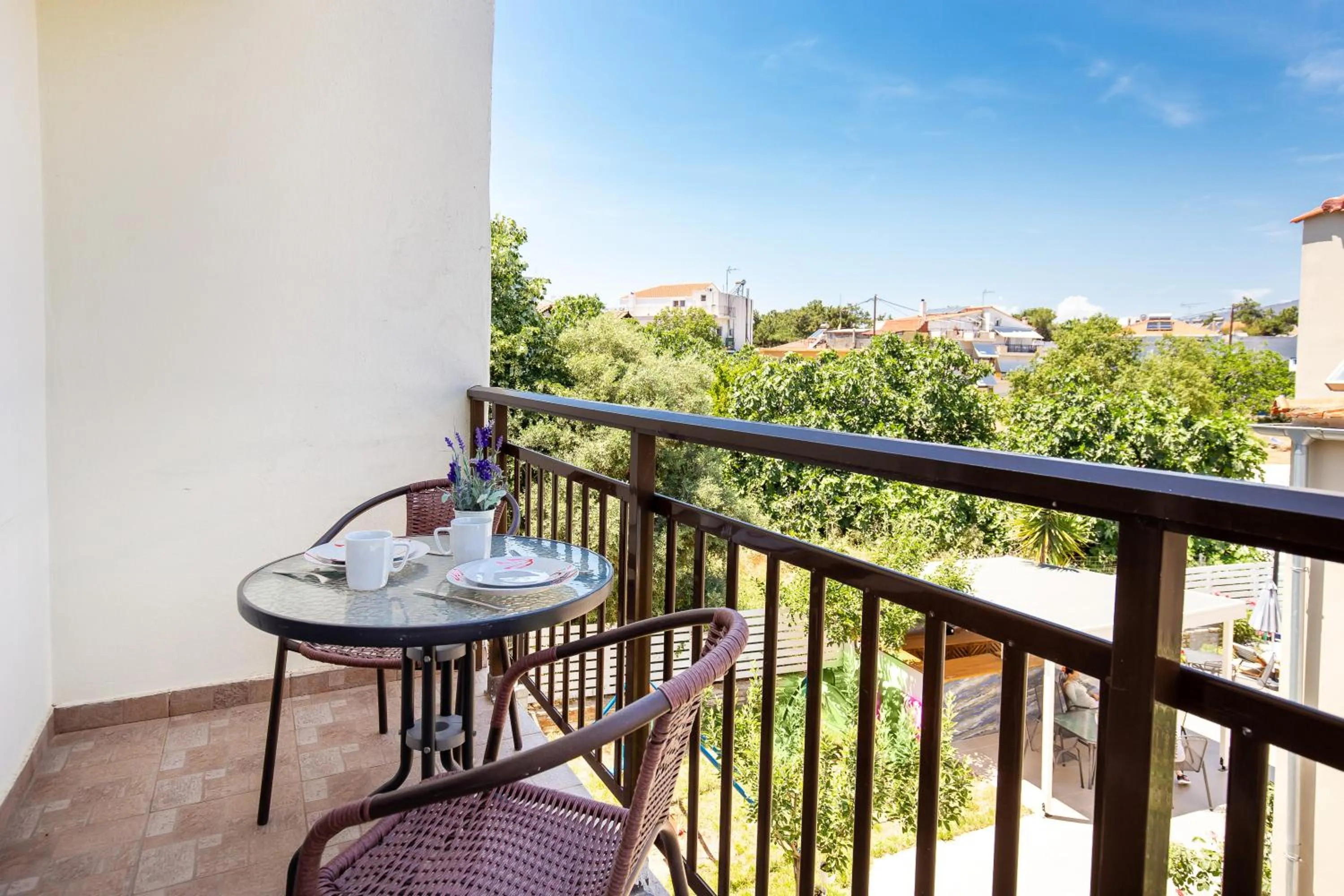 Balcony/Terrace in Famelia Studios Lampiris