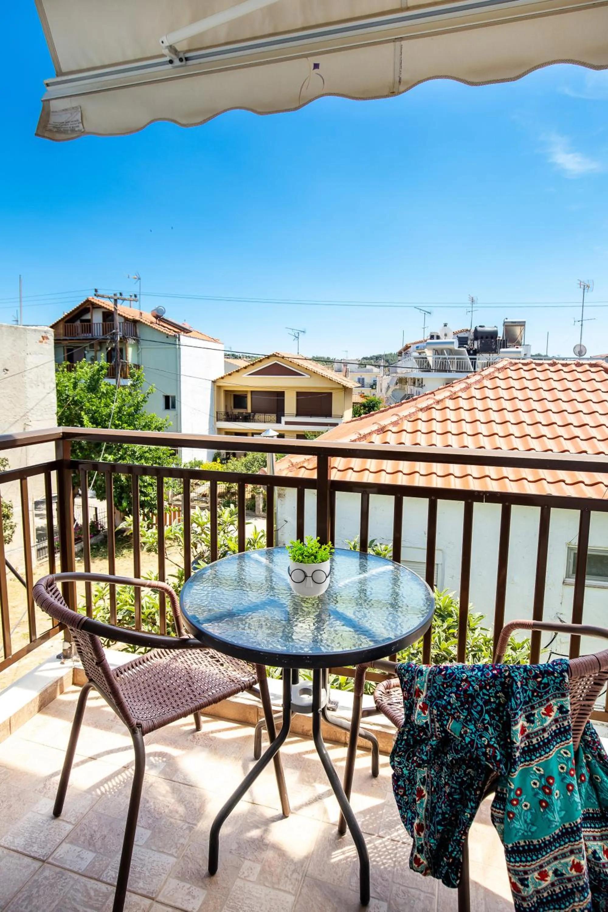 Balcony/Terrace in Famelia Studios Lampiris