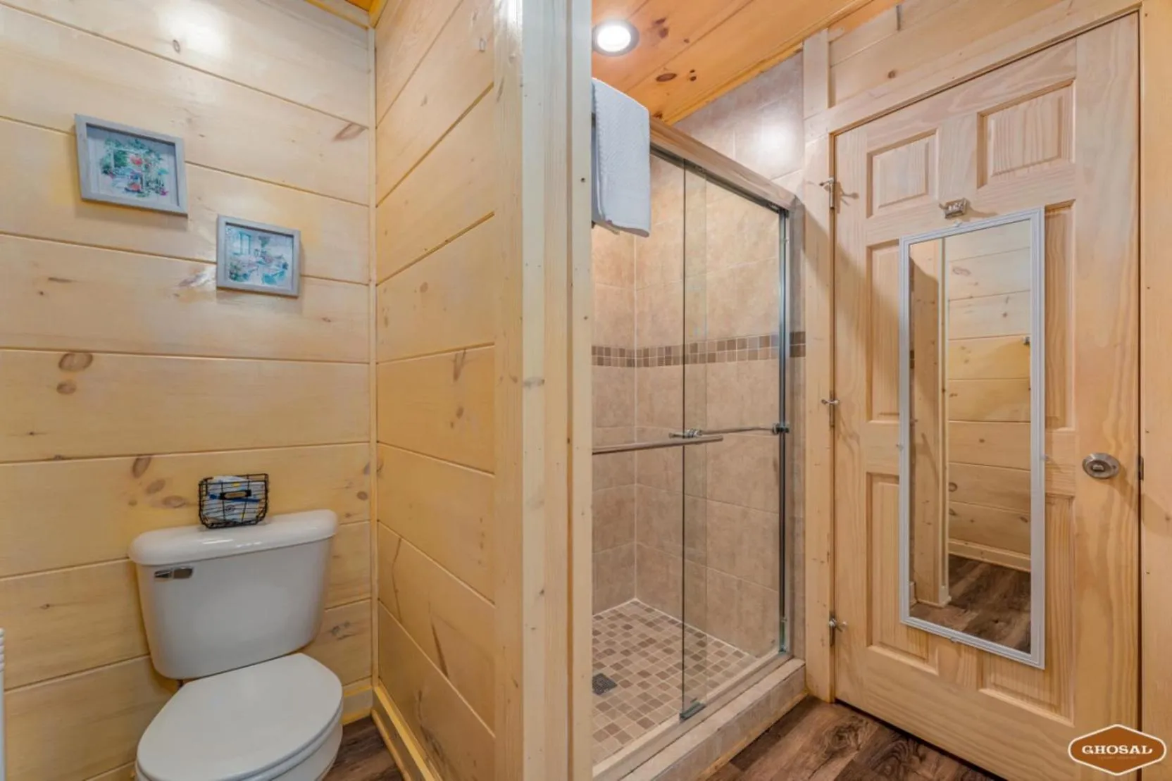 Shower in Enchanted Forest Hideaway by Ghosal Luxury Lodging