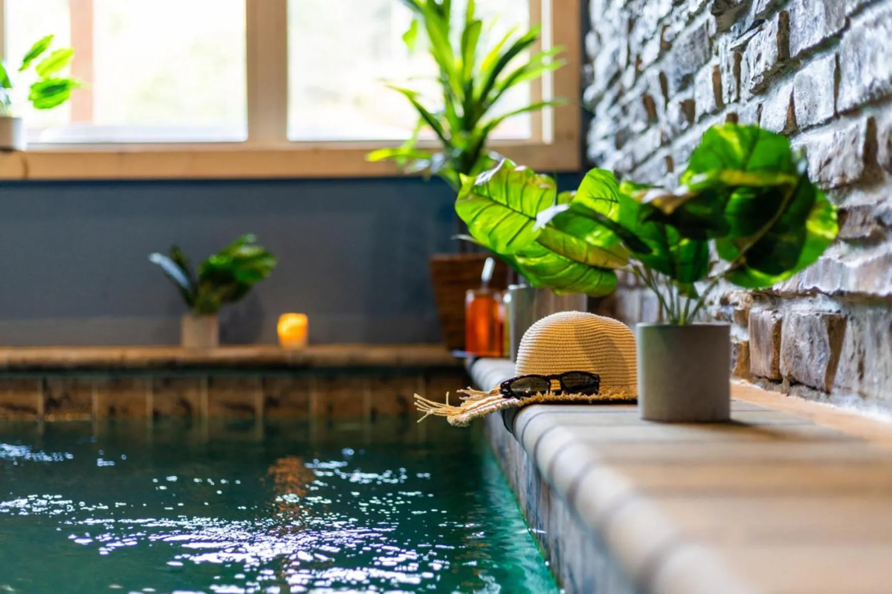 Pool view in Enchanted Forest Hideaway by Ghosal Luxury Lodging