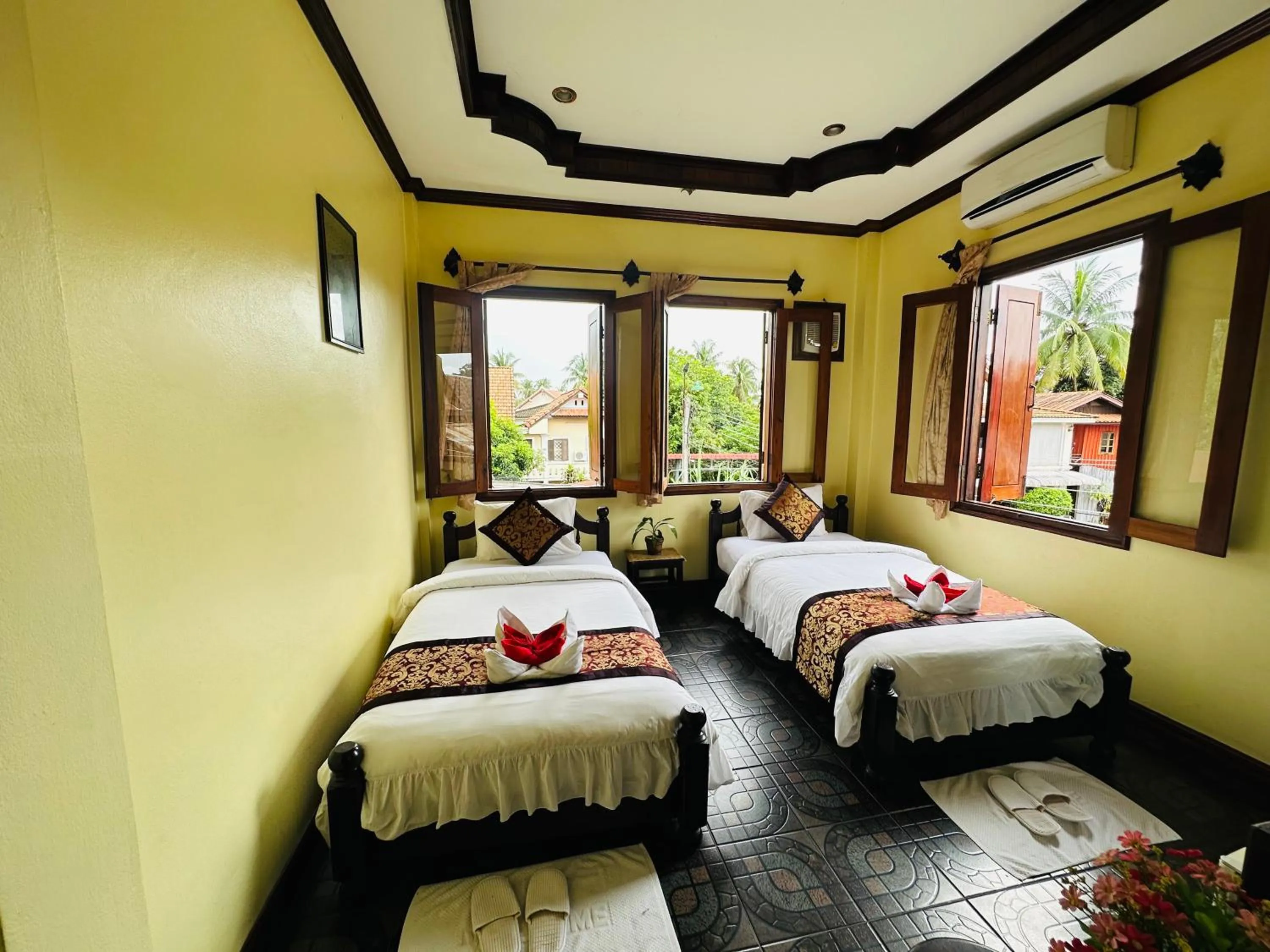 Bed in Visoun Luang Prabang Hotel