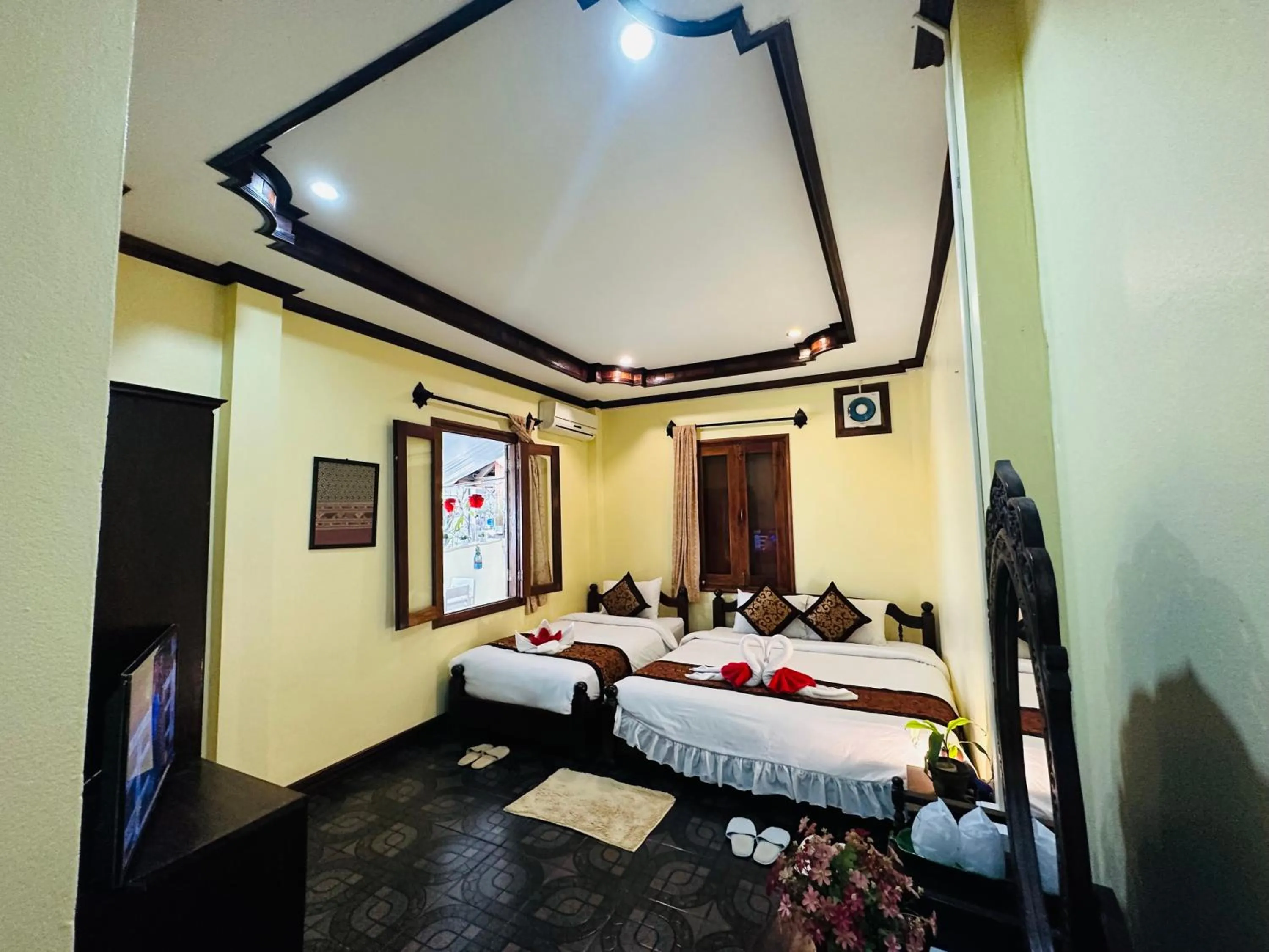 Bed in Visoun Luang Prabang Hotel