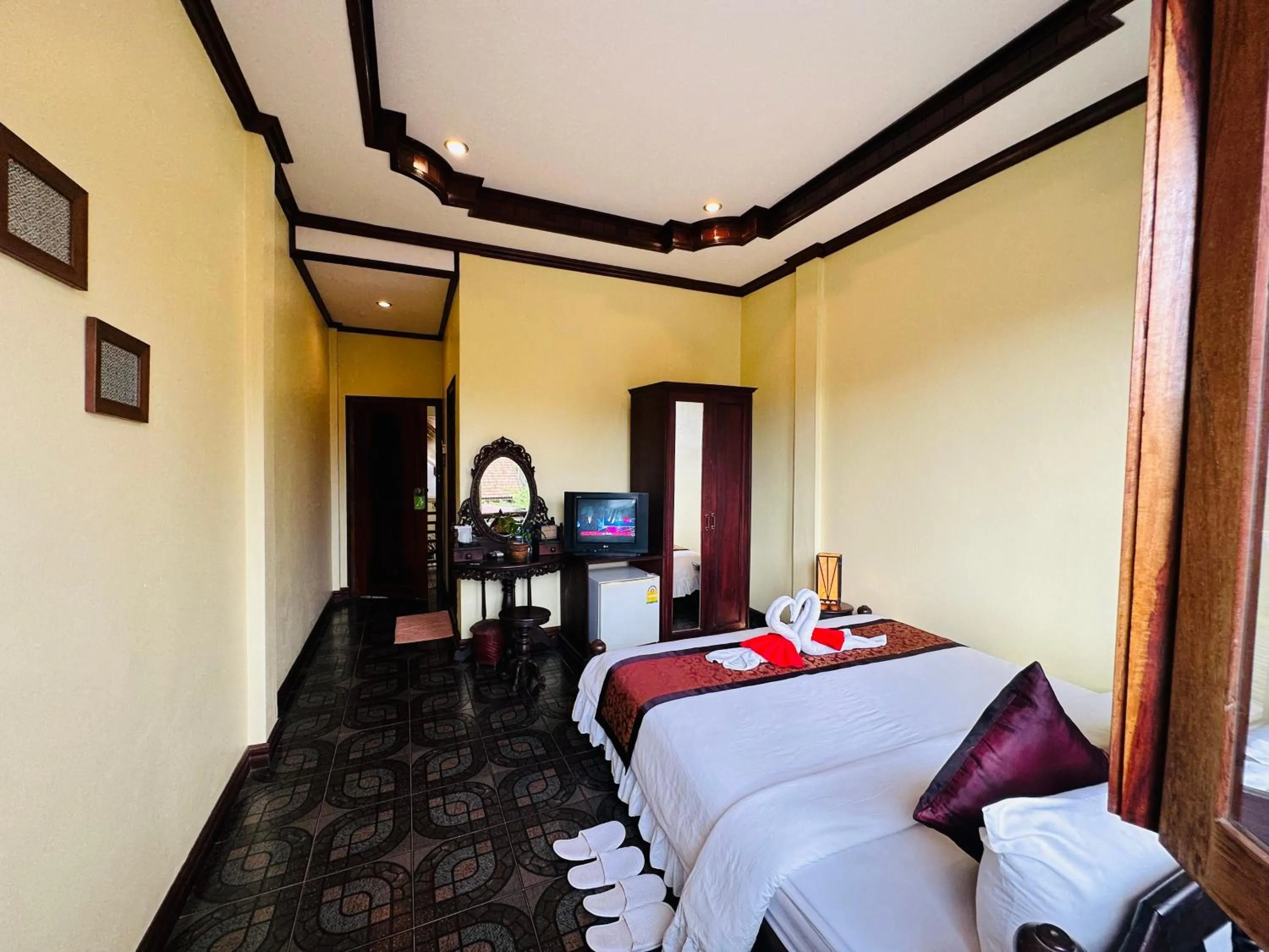 Bed in Visoun Luang Prabang Hotel