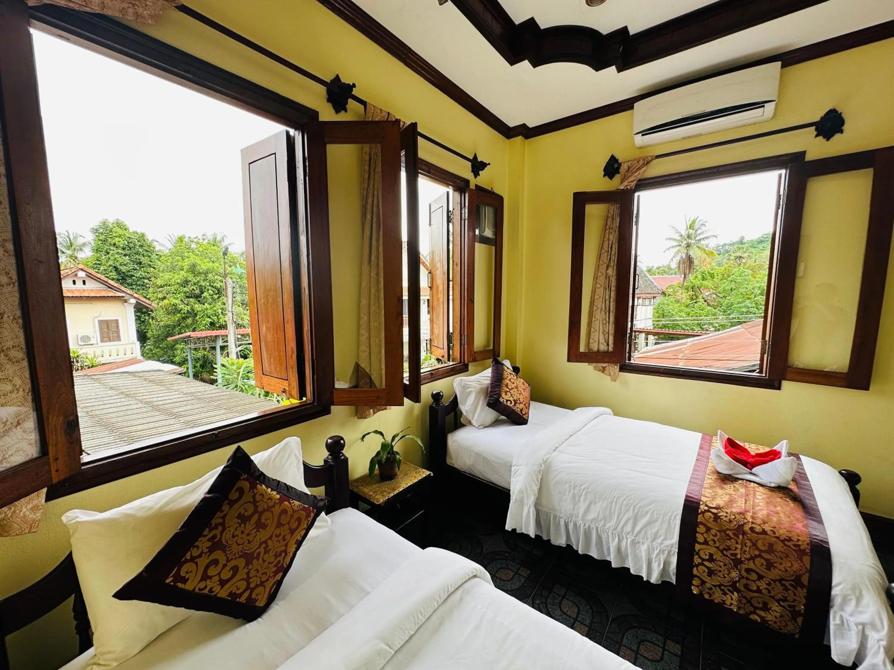 Bed in Visoun Luang Prabang Hotel