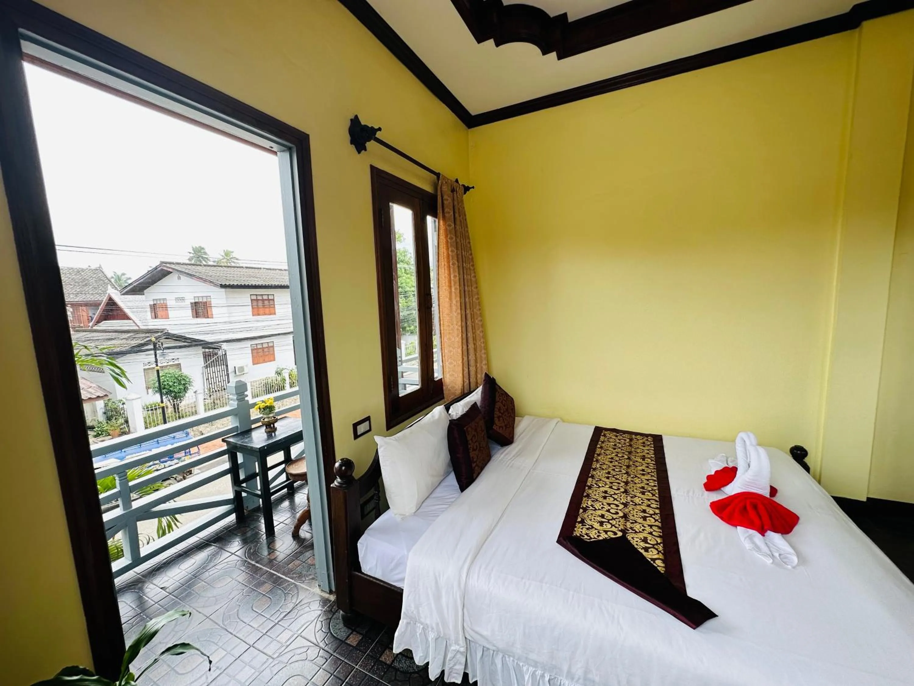 Bed in Visoun Luang Prabang Hotel