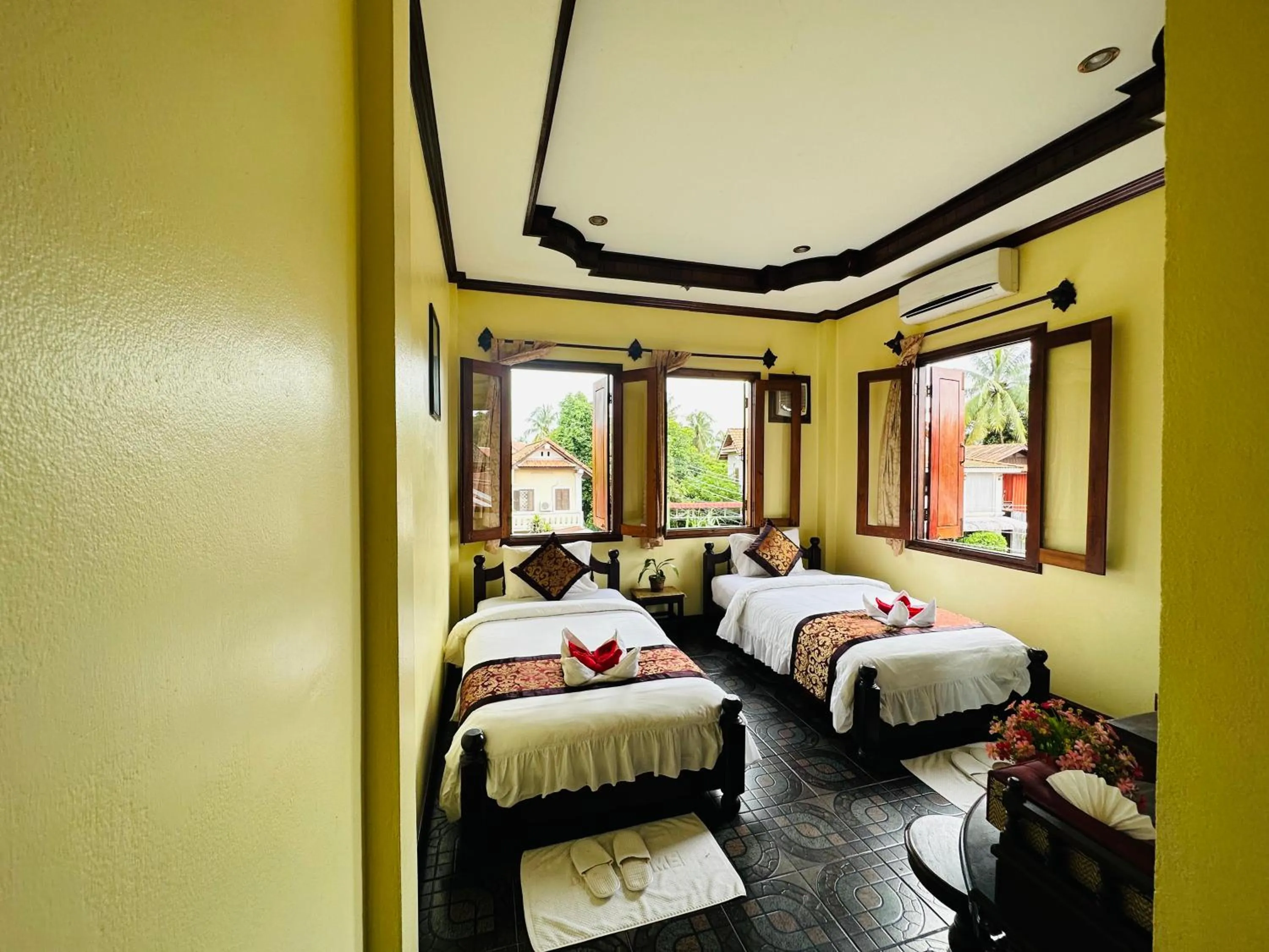 Bed in Visoun Luang Prabang Hotel