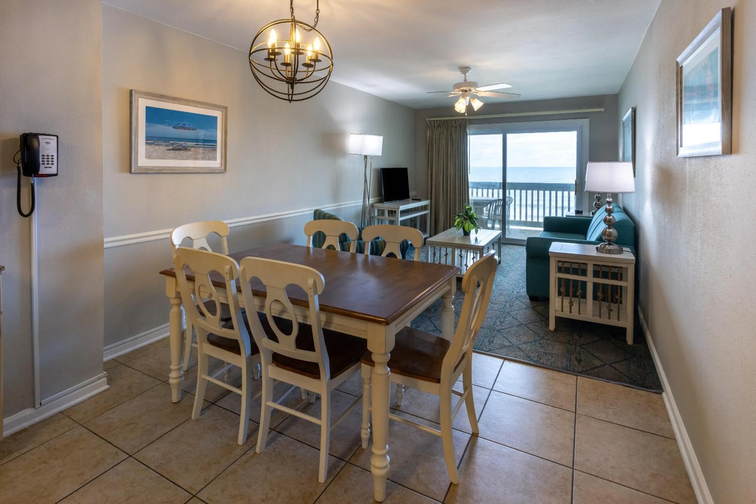 Living room in Sandpebble Beach Club Surfside Beach a Ramada by Wyndham