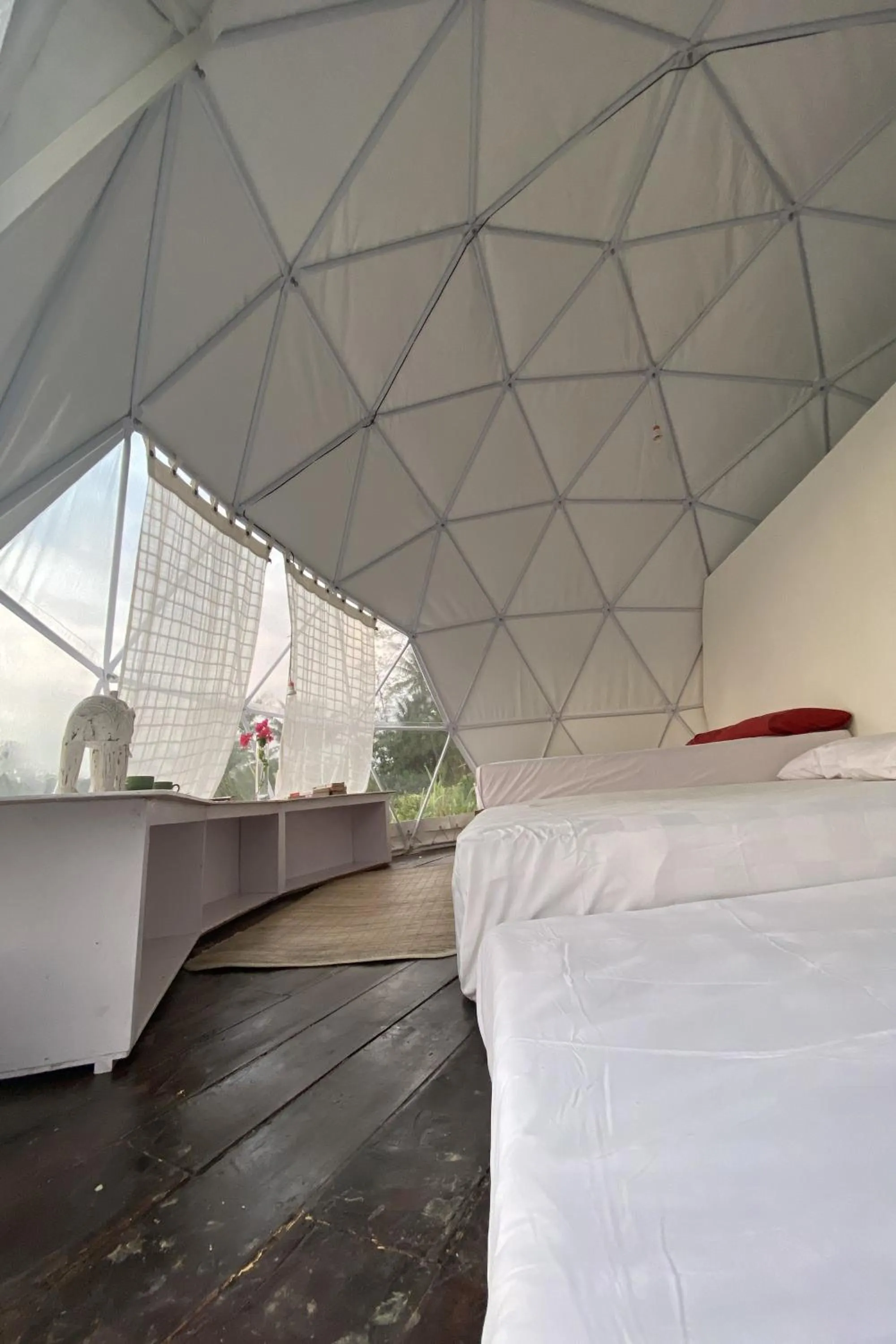 Bed in Borobudur Luxury Glamping