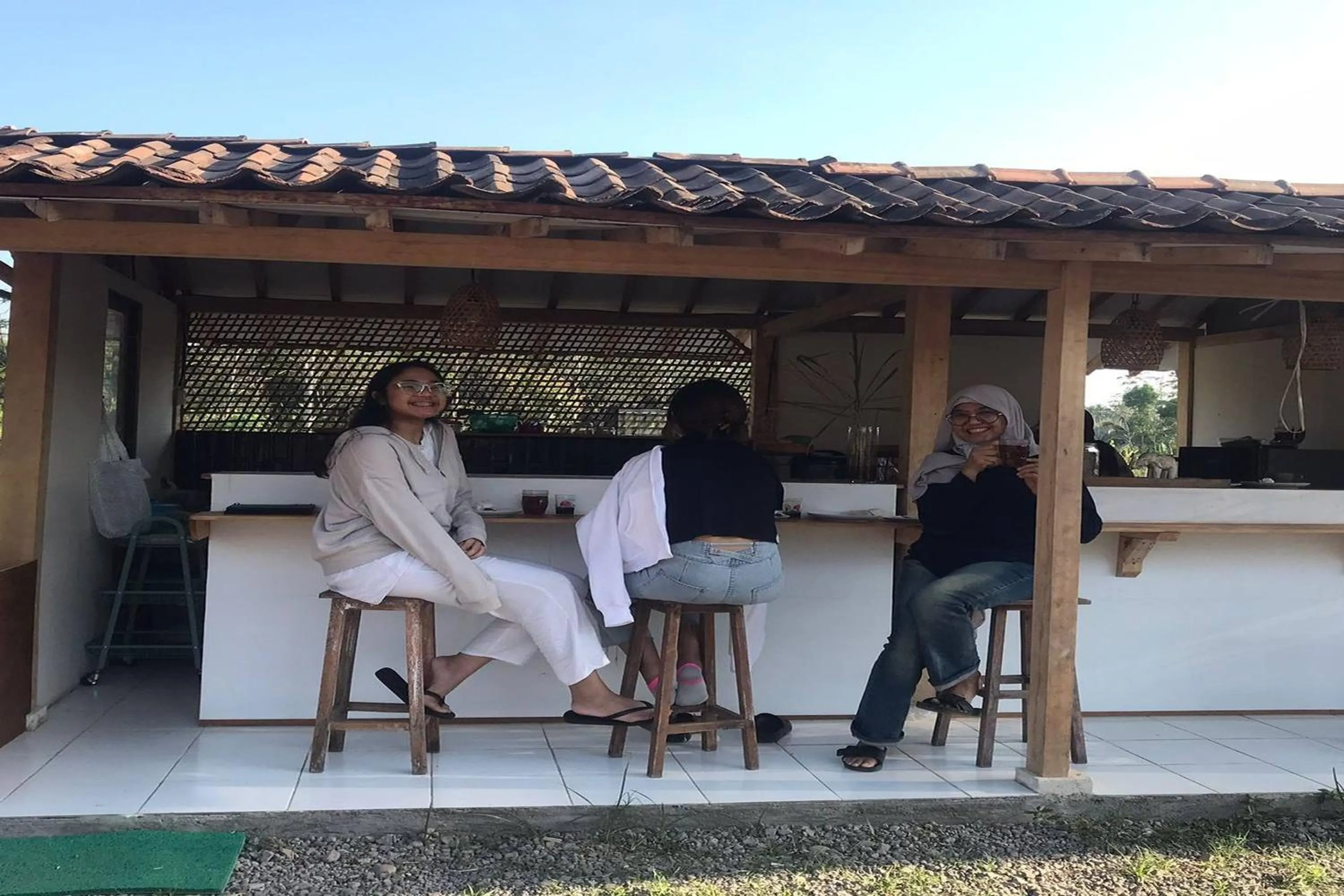 group of guests in Borobudur Luxury Glamping