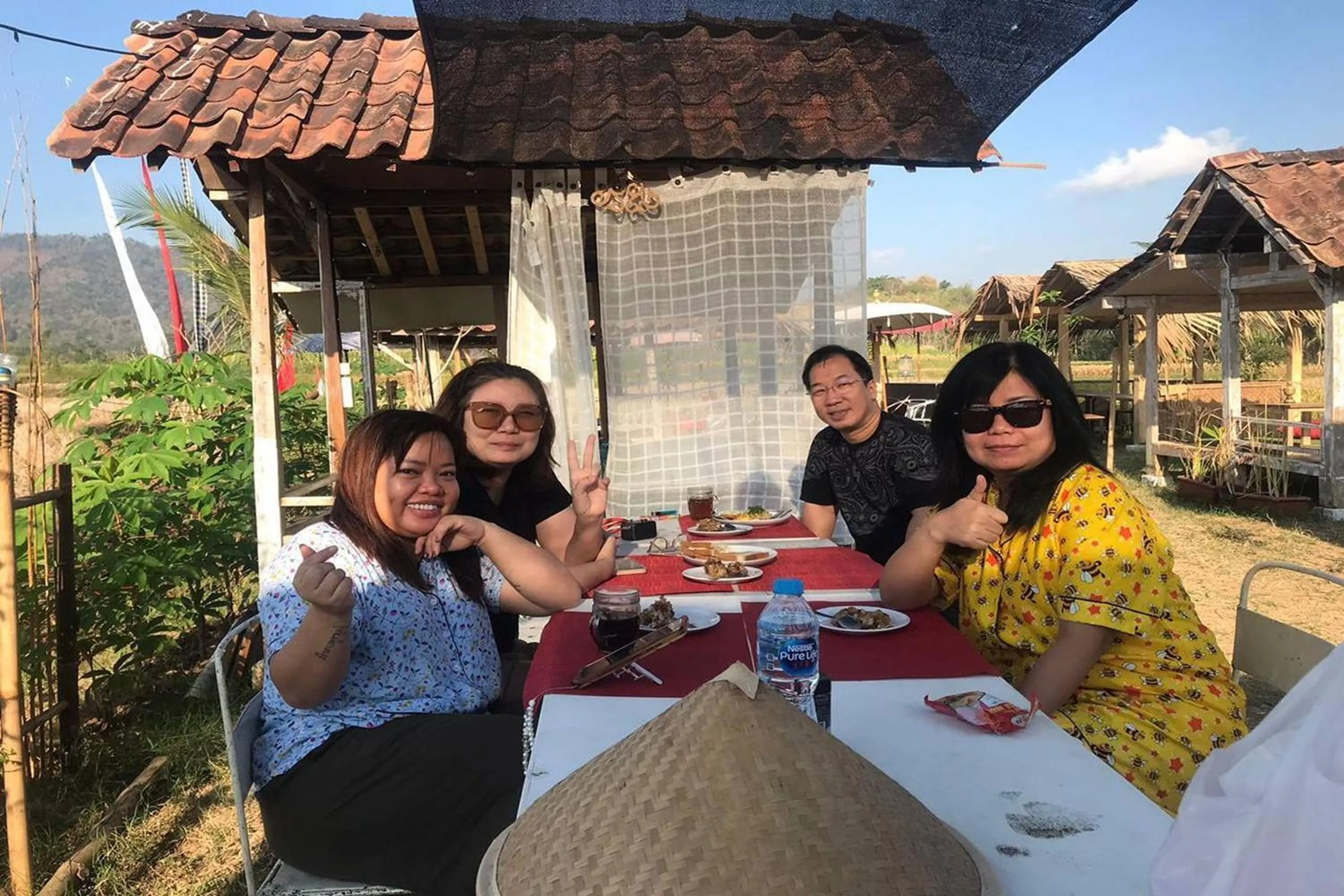 group of guests in Borobudur Luxury Glamping