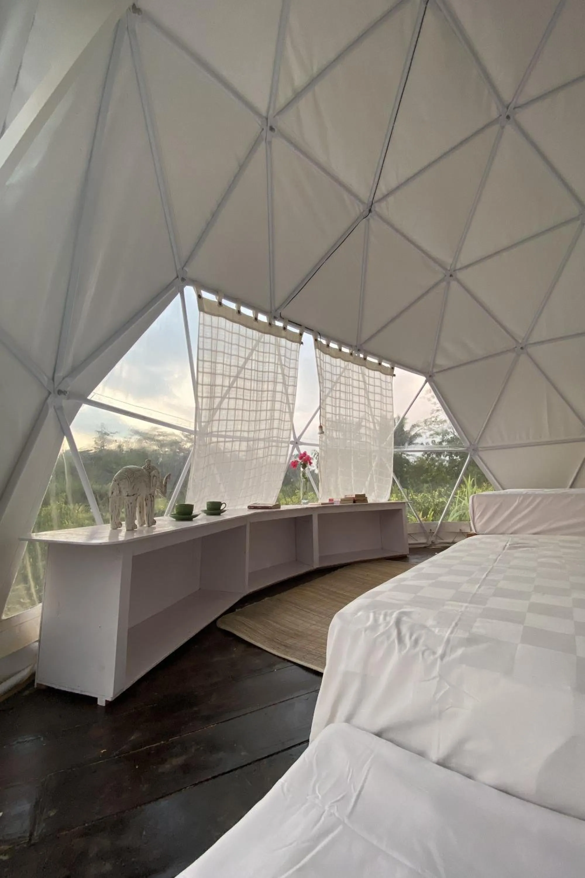 Bed in Borobudur Luxury Glamping