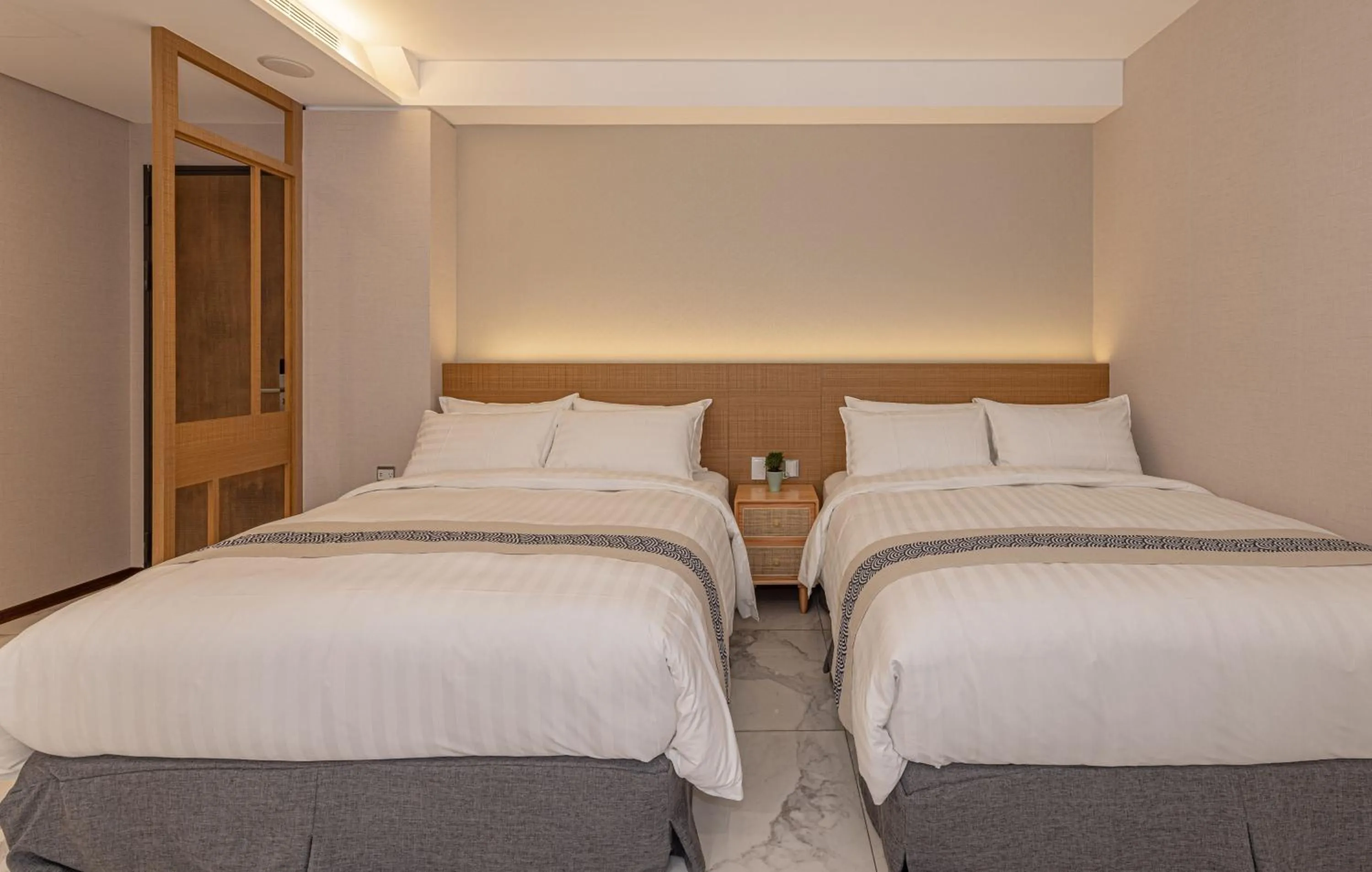 Bed in Sun Moon Lake Apollo Resort Hotel